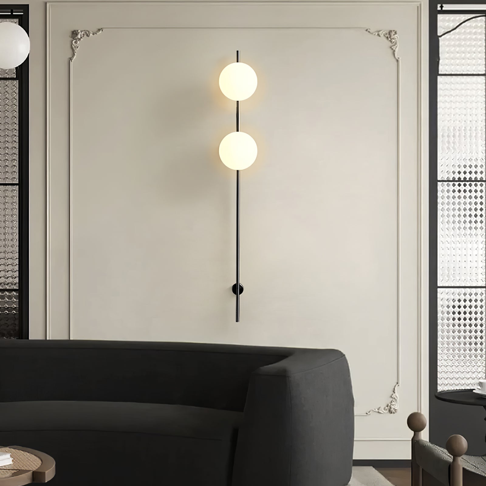 Modern Wall Sconce Lighting - Dimmable LED Wall Light Fixture for Bedroom, Living Room & Hallway - Elegant Home Decor Indoor Lighting (Brushed Nickel)