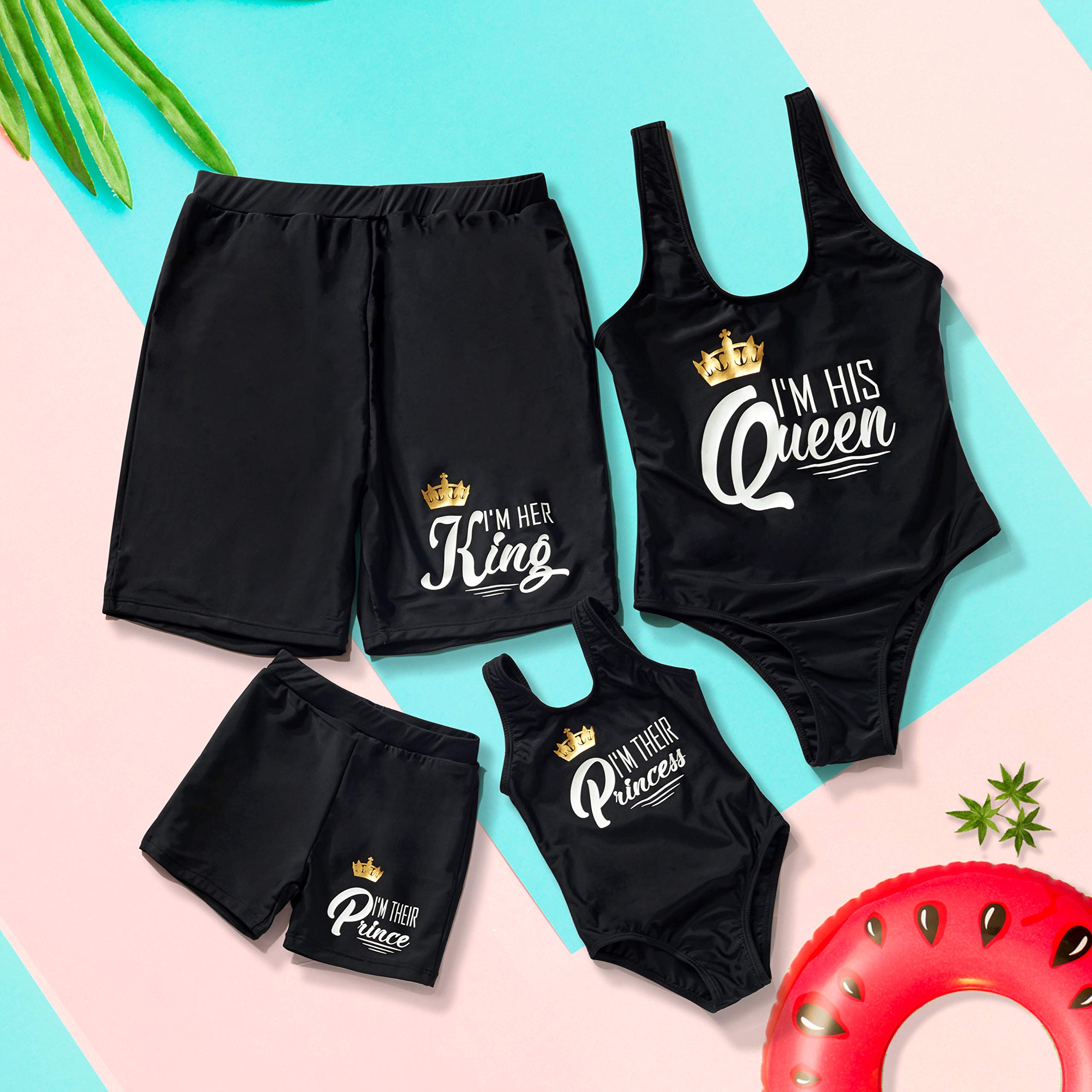 Matching Family Swimsuits - Mom & Daughter One-Piece Bikini Set with Ruffle Sling Print | Perfect for Beach Vacations, Pool Parties & Summer Family Photos