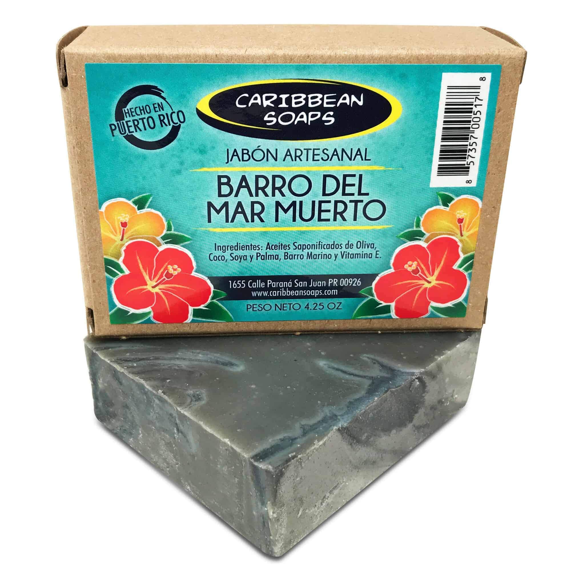 Natural Caribbean Dead Sea Mud Handmade Soap - 4.25 oz Bar for Deep Cleansing & Skin Detox | Perfect for Spa Day, Gift Sets & Sensitive Skin Care