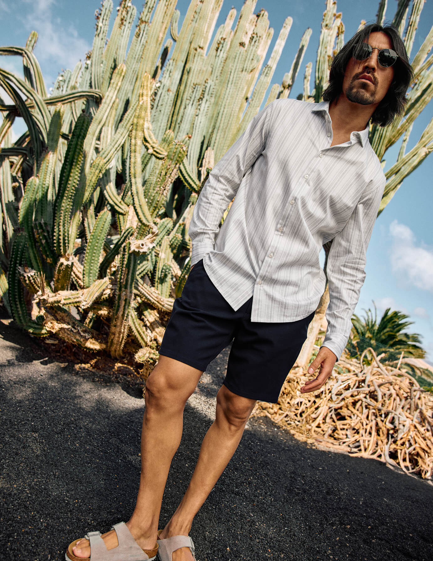 Premium Men's Essential Shorts - Navy Melange Color, Comfortable & Breathable for Summer, Gym, Running, and Casual Wear