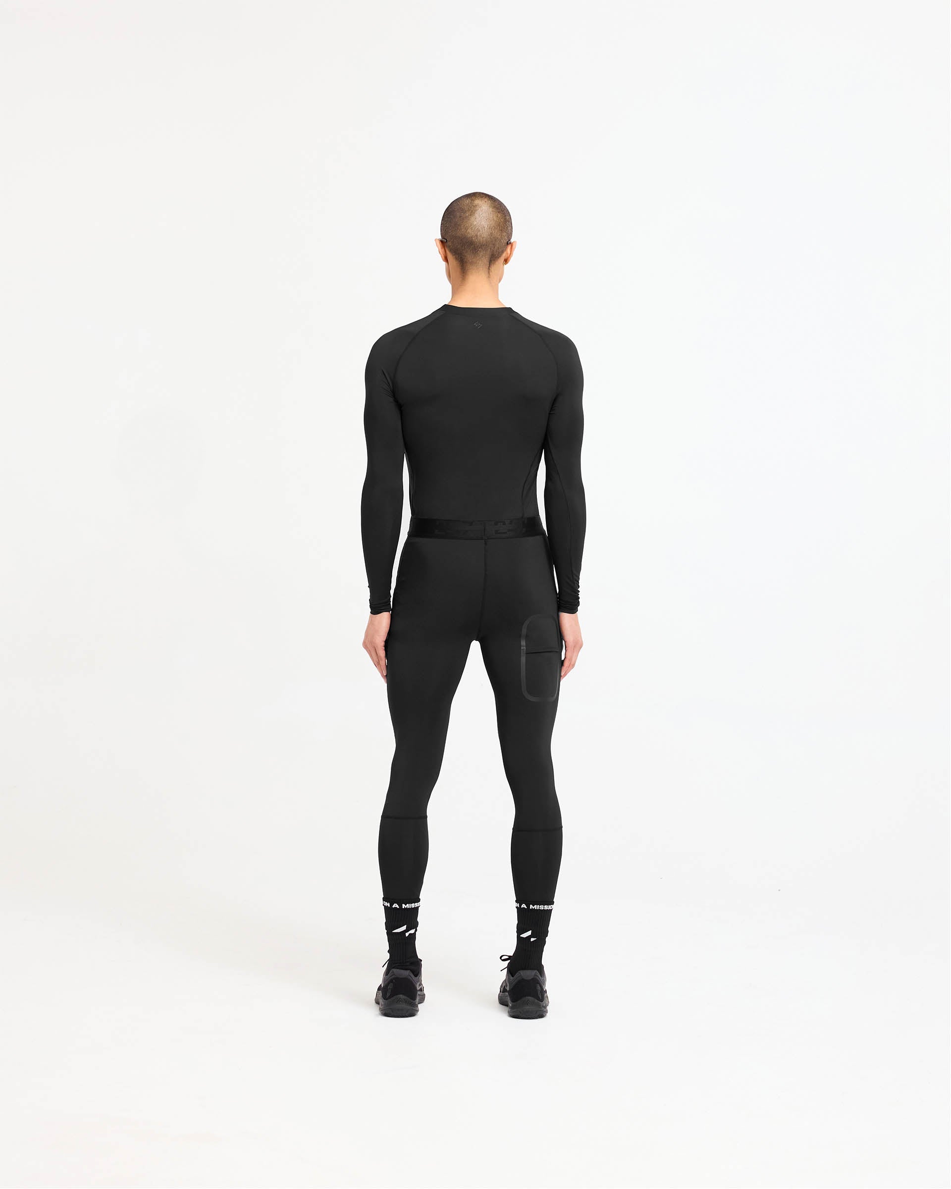 247 Compound Long Sleeve T-Shirt for Men - Comfortable & Durable Black Workout Shirt - Gym, Running & Outdoor Activities