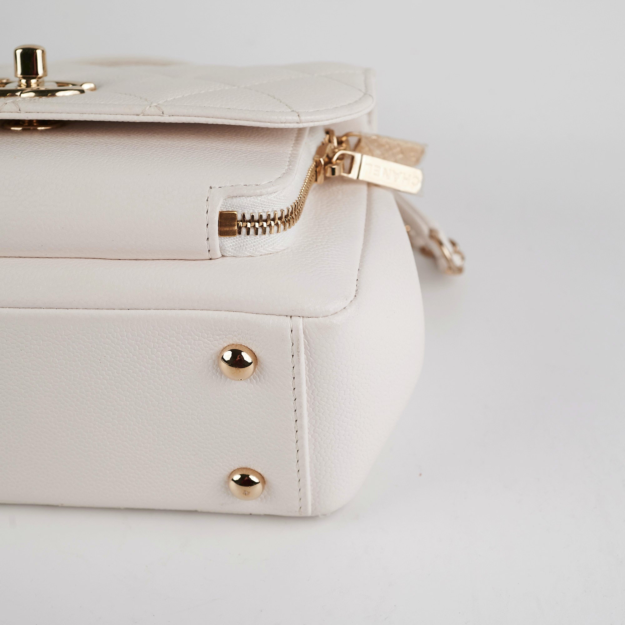 Chanel Business Affinity Small White Caviar Leather Handbag - Luxury Designer Crossbody Bag for Women | Perfect for Work, Travel & Evening Events