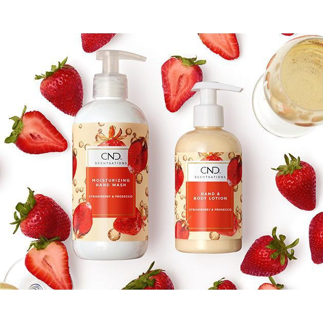 CND Scentsations Strawberry & Prosecco Scented Hand Wash 13.2 fl oz - Refreshing Foaming Hand Soap for Kitchen, Bathroom & Office Use