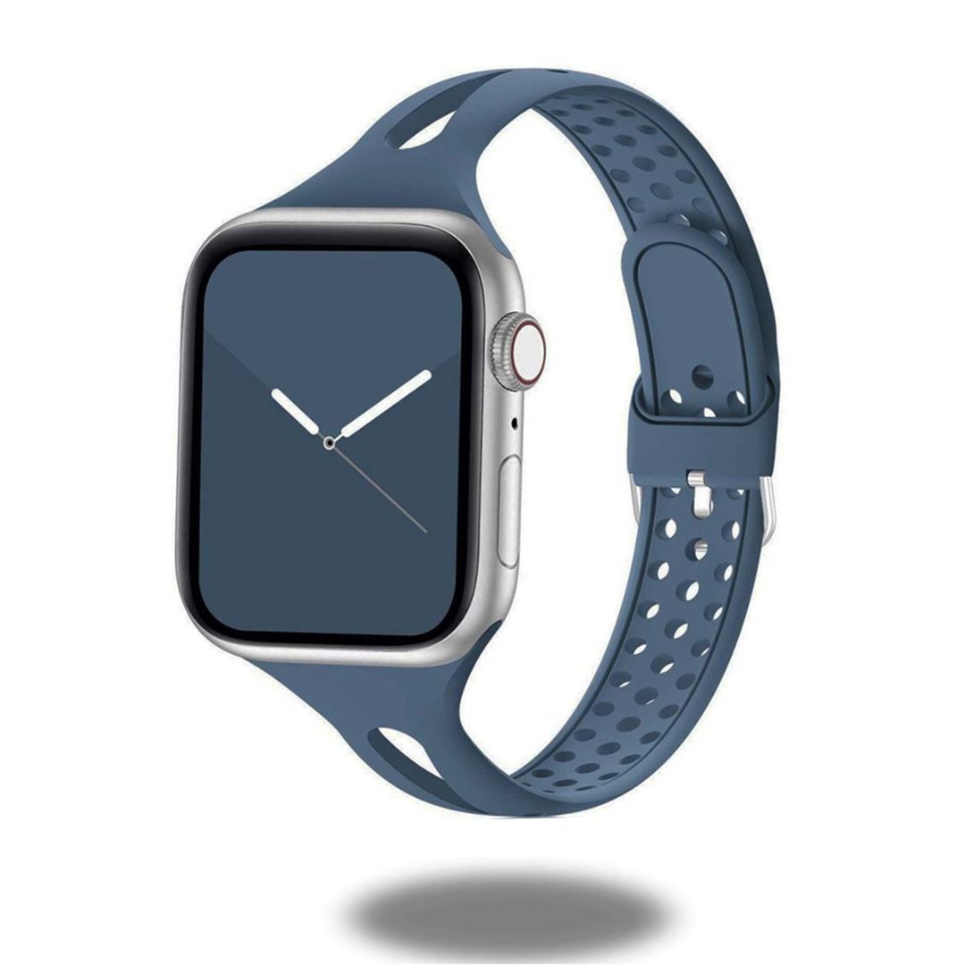 Slim Sports Breathable Bands for Apple Watch - Lightweight Comfortable Wristband for Running, Gym & Outdoor Activities