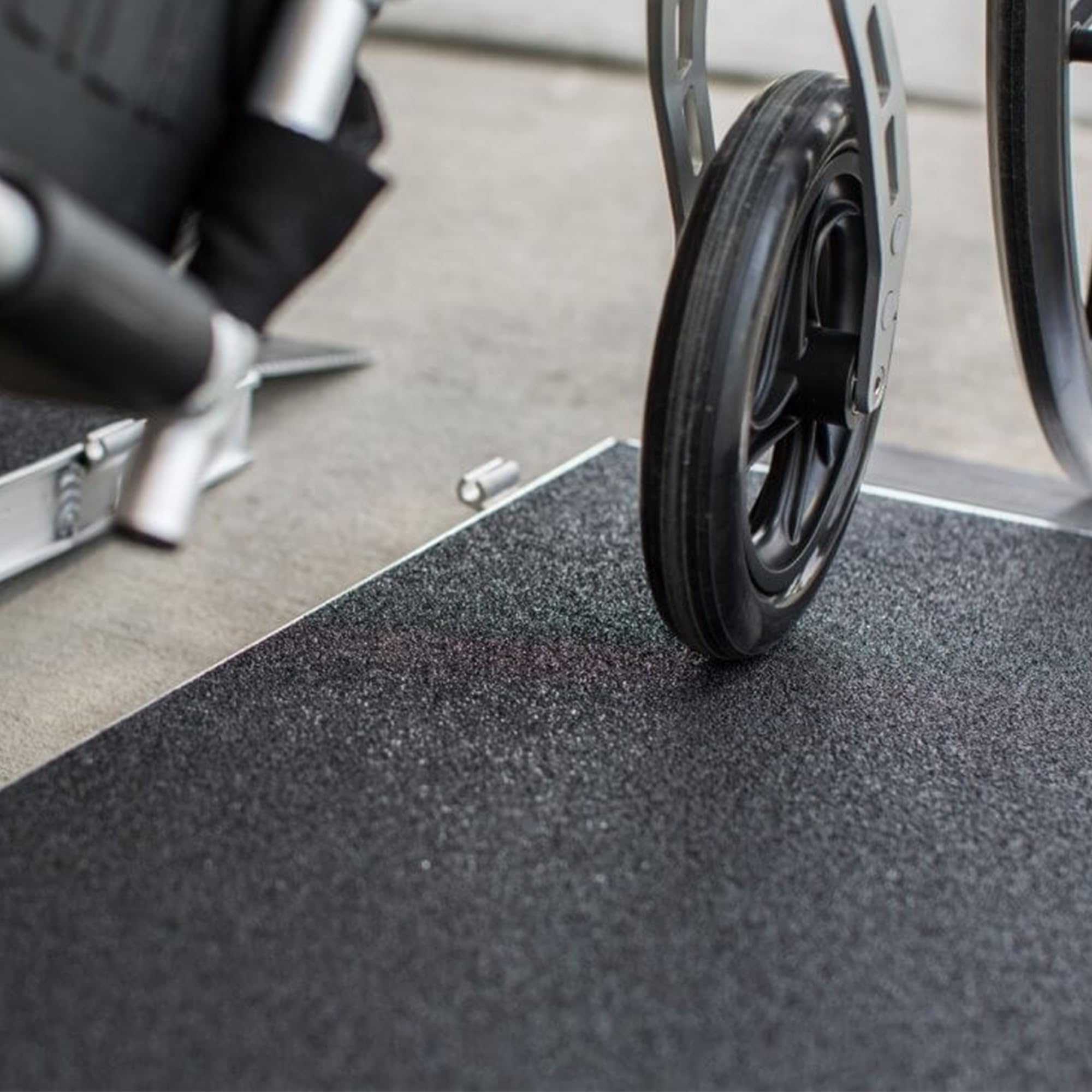 EZ-ACCESS 3 Ft Suitcase Singlefold Portable Ramp with Slip-Resistant Surface & Self-Adjusting Bottom Transition Plates - Lightweight Aluminum Wheelchair Ramp for Home, Vehicles, and Mobility Access