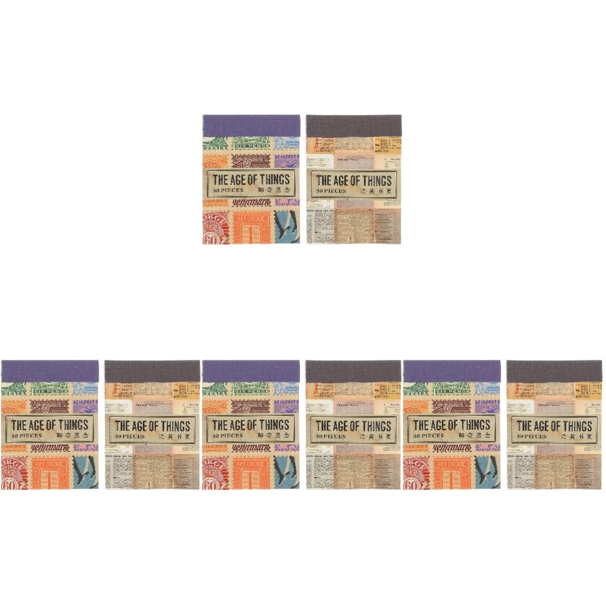 COHEALI 400 Sheets Vintage Washi Paper Stickers for Scrapbooking, Journaling & DIY Crafts – Decorative Stamps for Bullet Journals, Planners & Card Making