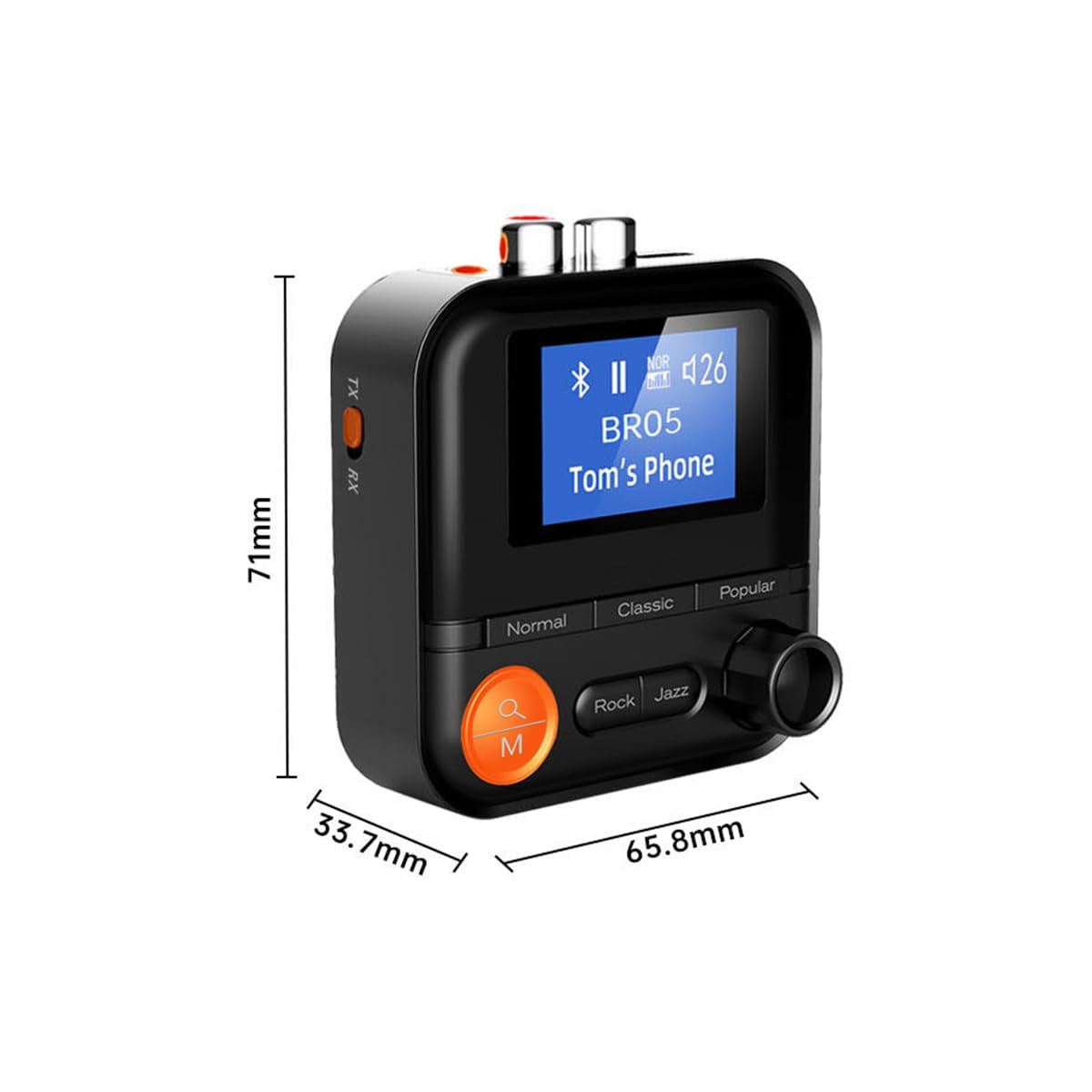 DollaTek Bluetooth 5.2 Receiver & Transmitter - Wireless Audio Adapter with 3.5mm & RCA Output, 5 EQ Modes, TIF Card Support for Car, Home Stereo, Speakers & Wired Headphones | Perfect for Streaming Music in Vehicles & Enhancing Home Audio Systems
