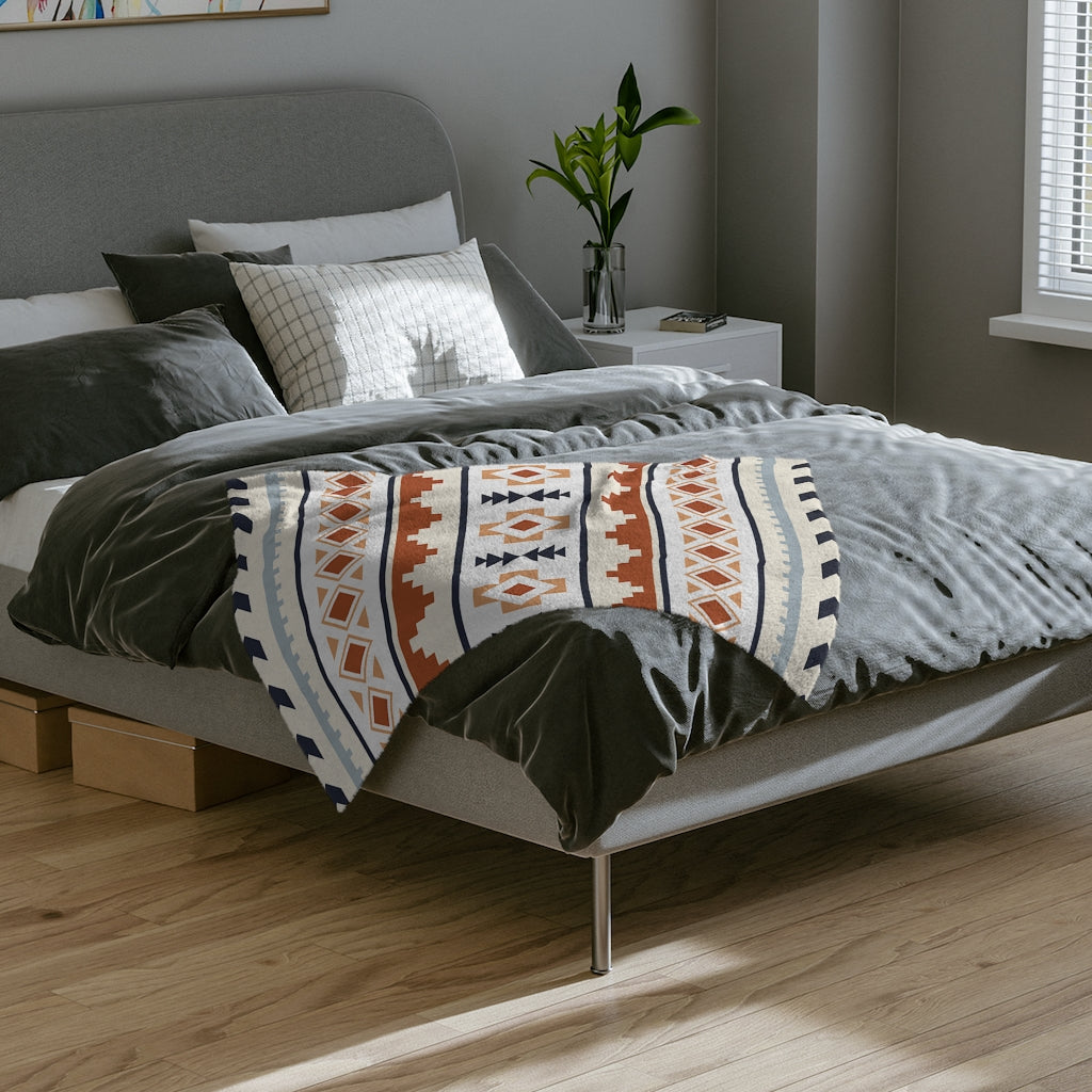 Dream Valley Velveteen Minky Throw Blanket - Ultra Soft Polyester Fleece Blanket for Baby Nursery, Living Room & Couch - Available in 3 Sizes (50x60, 60x80, 80x90 inches) - Perfect for Snuggling, Gift Giving and Home Decor