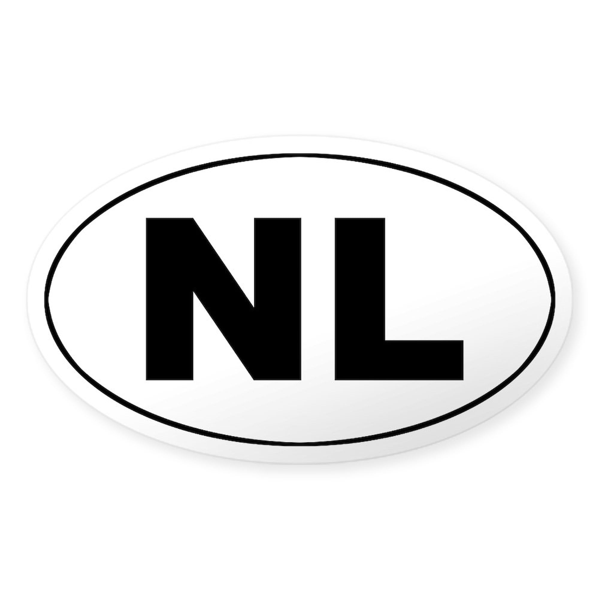 Dutch Netherlands NL Oval Car Bumper Sticker - Waterproof Vinyl Decal for Cars, Laptops, Windows & Travel Accessories