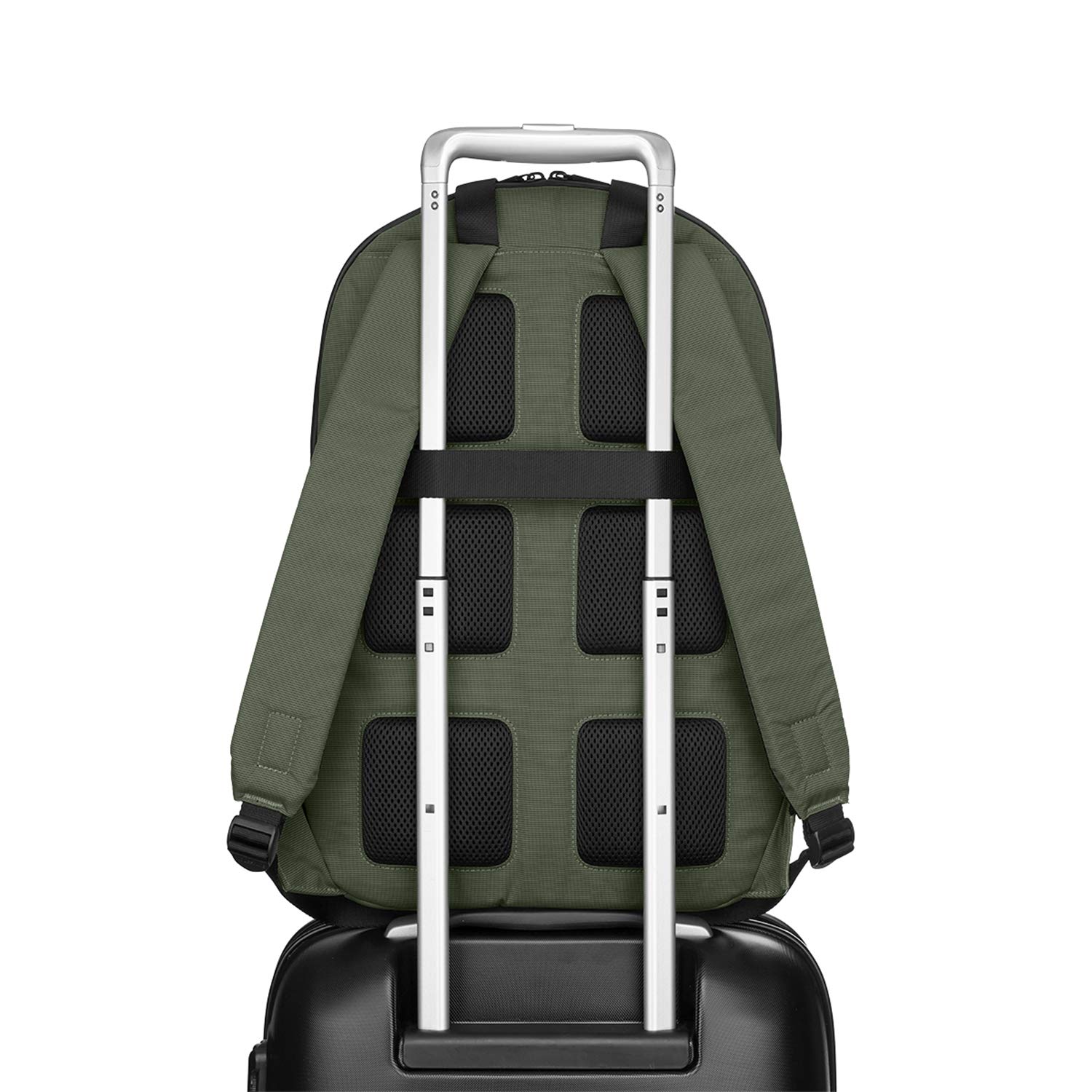 Premium Moleskine Backpack for 15-Inch Laptop - Stylish Business Backpack for Men & Women - Durable Metro Commuter Backpack in Moss Green - Perfect for Work, Travel & College