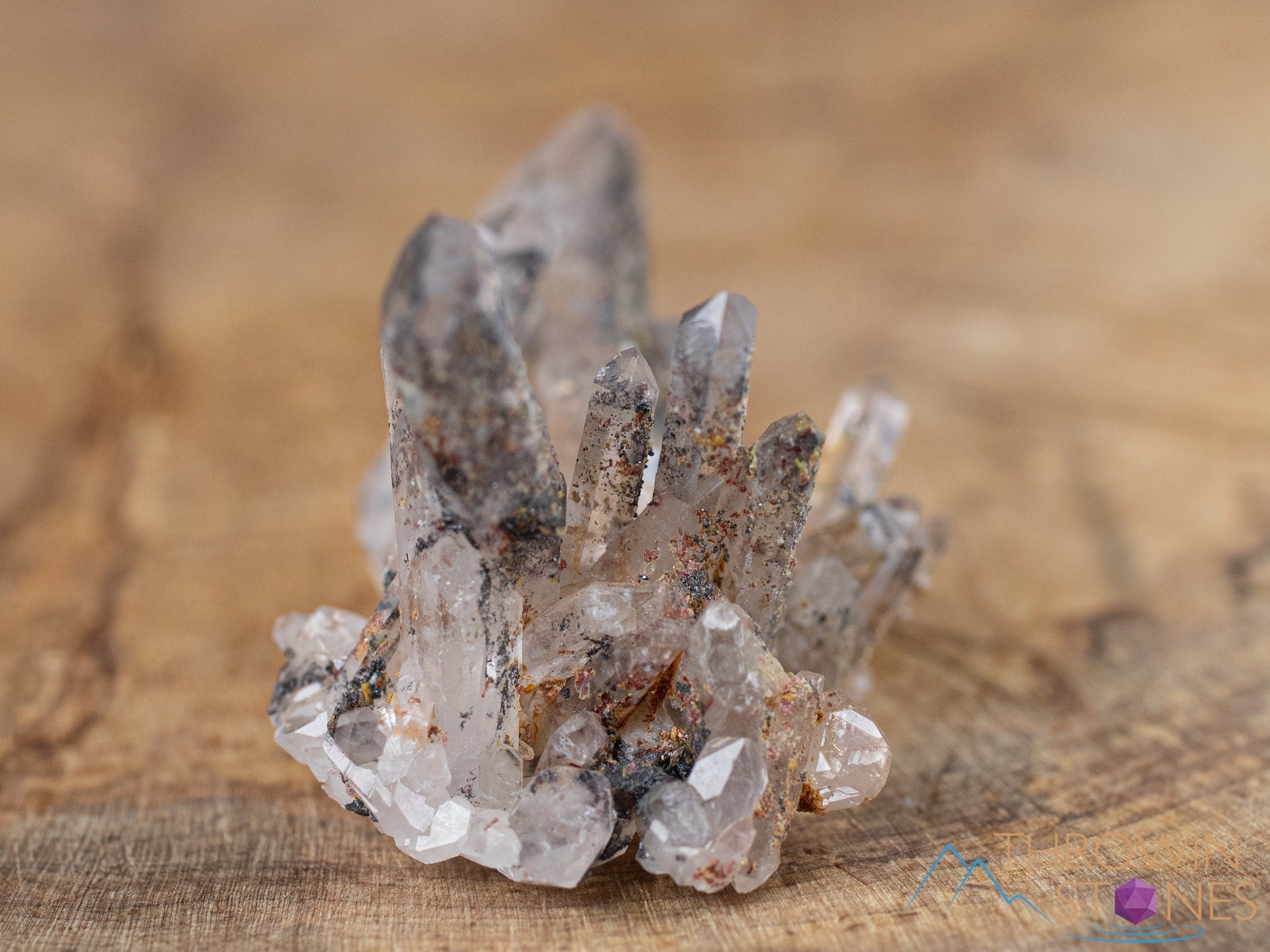 Natural MESSINA QUARTZ Raw Crystal Cluster with Specular HEMATITE - Healing Stones for Home Decor, Spiritual Gifts, Housewarming Present | Perfect for Meditation, Energy Cleansing & Office Desk Decor