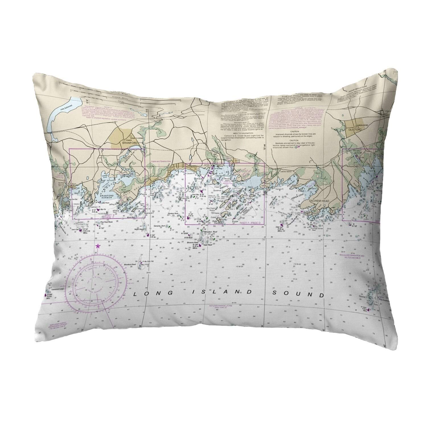 Betsy Drake KS12372 Decorative Throw Pillow 11x14 Inches - Multi Color Cushion for Sofa, Bed, Living Room & Home Decor