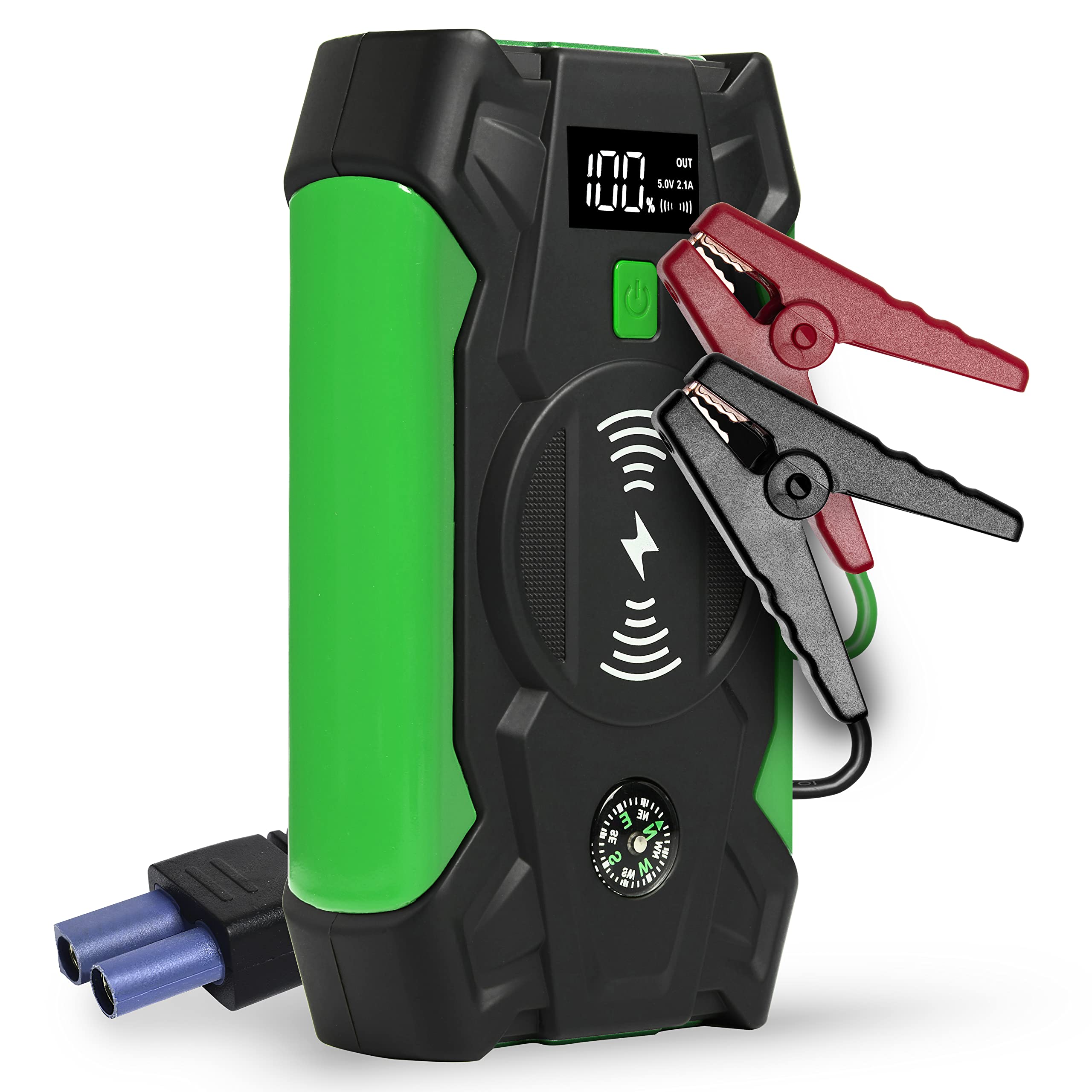 QQZJ 2500A 39800mAh Portable Car Jump Starter - Emergency Battery Booster Pack for Up to 8.0L Gas & 6.0L Diesel Engines | Includes Jumper Cables & Power Bank | Perfect for Roadside Emergencies, Camping Trips & Power Outages