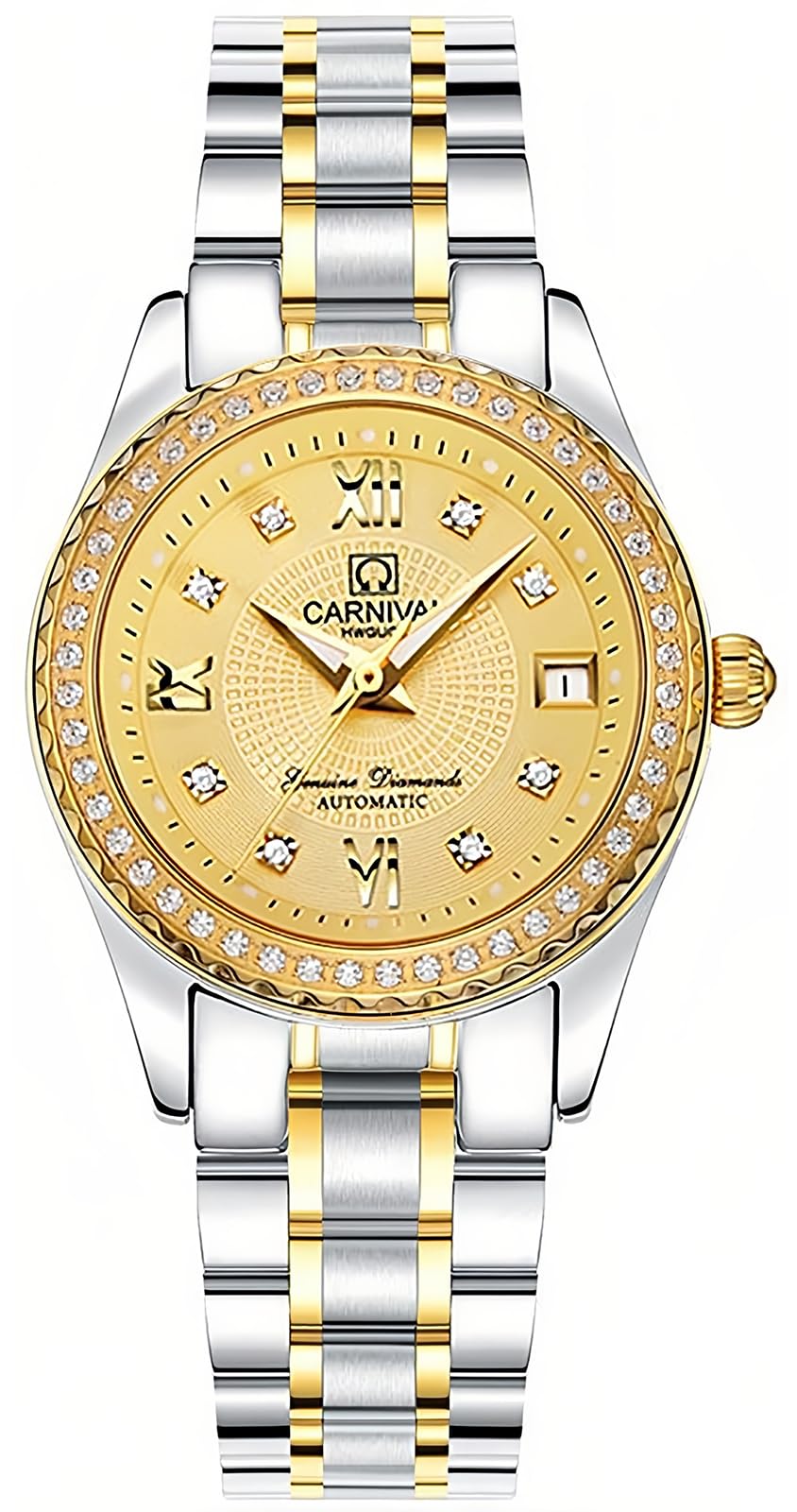 Gosasa Women's Automatic Analog Watch - Stainless Steel Band, Waterproof Luxury Dress Watch for Women - Perfect for Office, Party & Everyday Wear