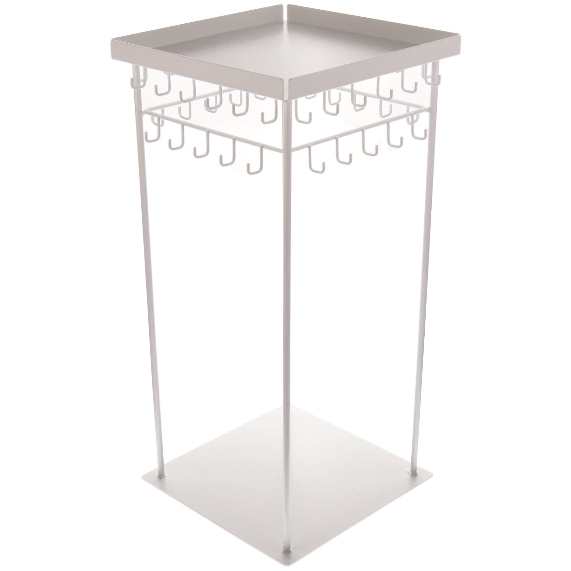 Angelynn's Extra Large 360° Rotating Jewelry Display Stand - Tall Spinning Necklace Holder Organizer for Commercial Countertops & Retail Stores - Perfect for Jewelry Shops, Boutiques & Home Vanity Organization (Denise White)