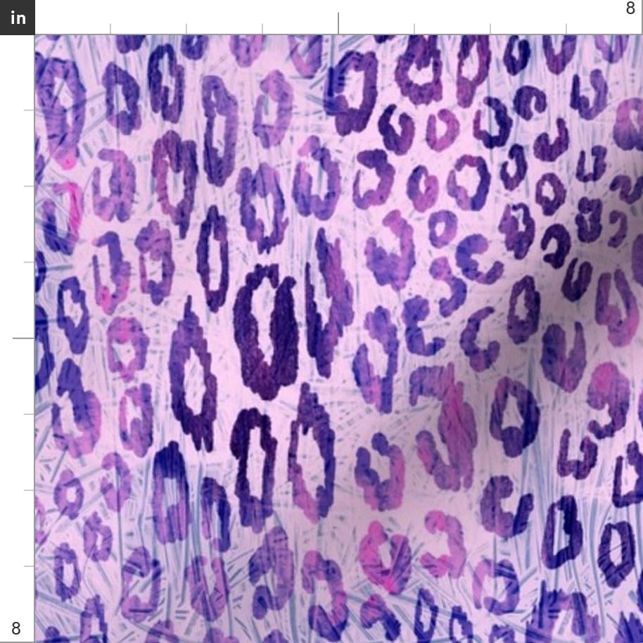 Premium Spoonflower Upholstery Velvet Fabric - Animal Skin Leopard Print in Lavender Purple for Home Decor, Apparel & DIY Projects | Fat Quarter for Cushions, Curtains & Fashion Accessories