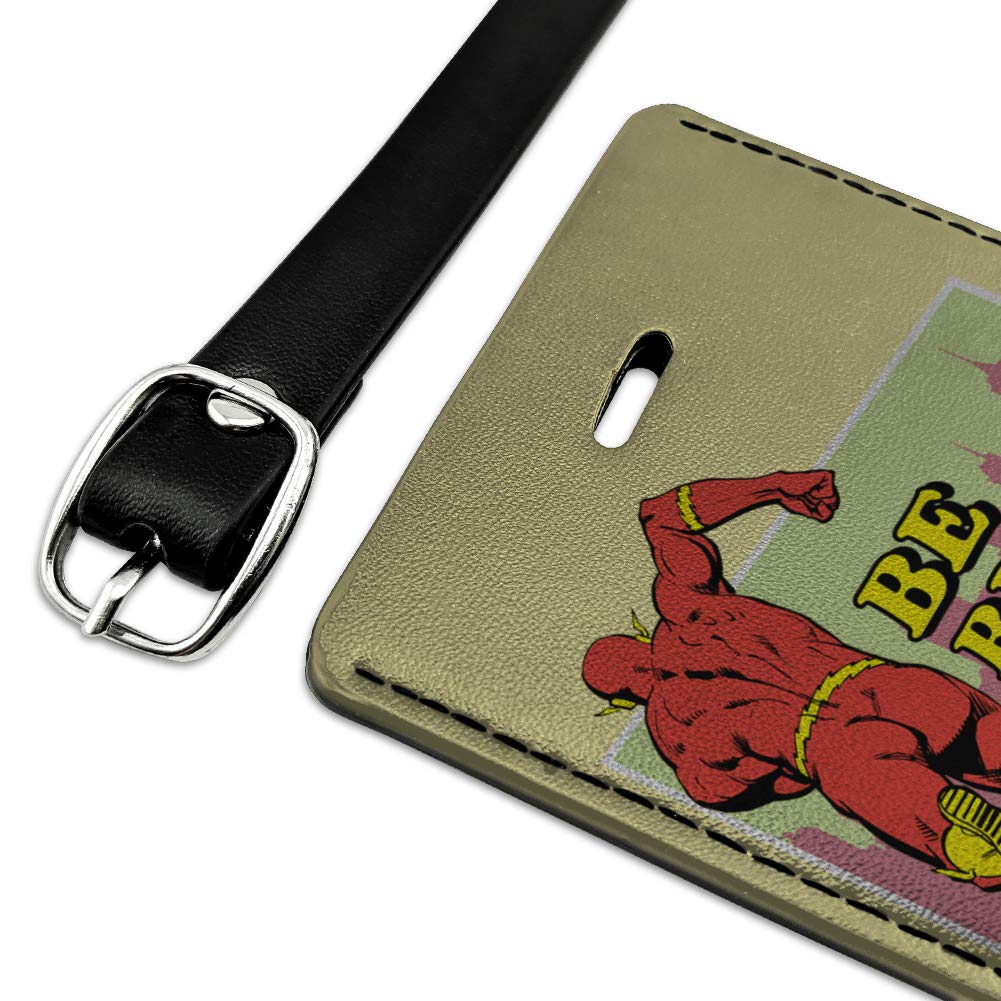 High-Quality Rectangle Leather Luggage Tag - Durable Suitcase ID Card Holder for Travel | Perfect for Carry-On Bags, Backpacks & Business Trips