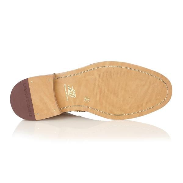 Stylish London Brogues Gatsby Tan Men's Dress Boots - Classic Oxford Shoes for Formal Wear & Business Occasions