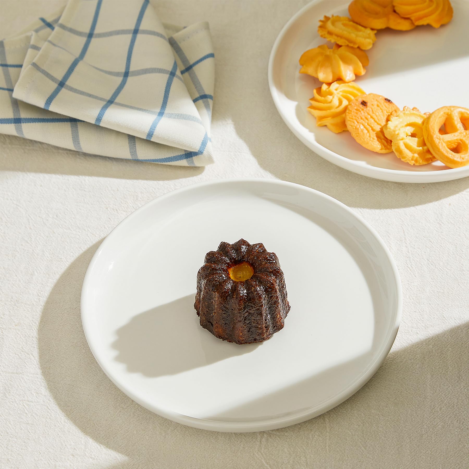 Sweese Porcelain 7.4 Inch Dessert Plates Set of 6 - White Modern Salad & Appetizer Plates - Dishwasher, Microwave & Oven Safe - Scratch Resistant Smooth Glaze - Perfect for Dinner Parties, Weddings & Home Decor