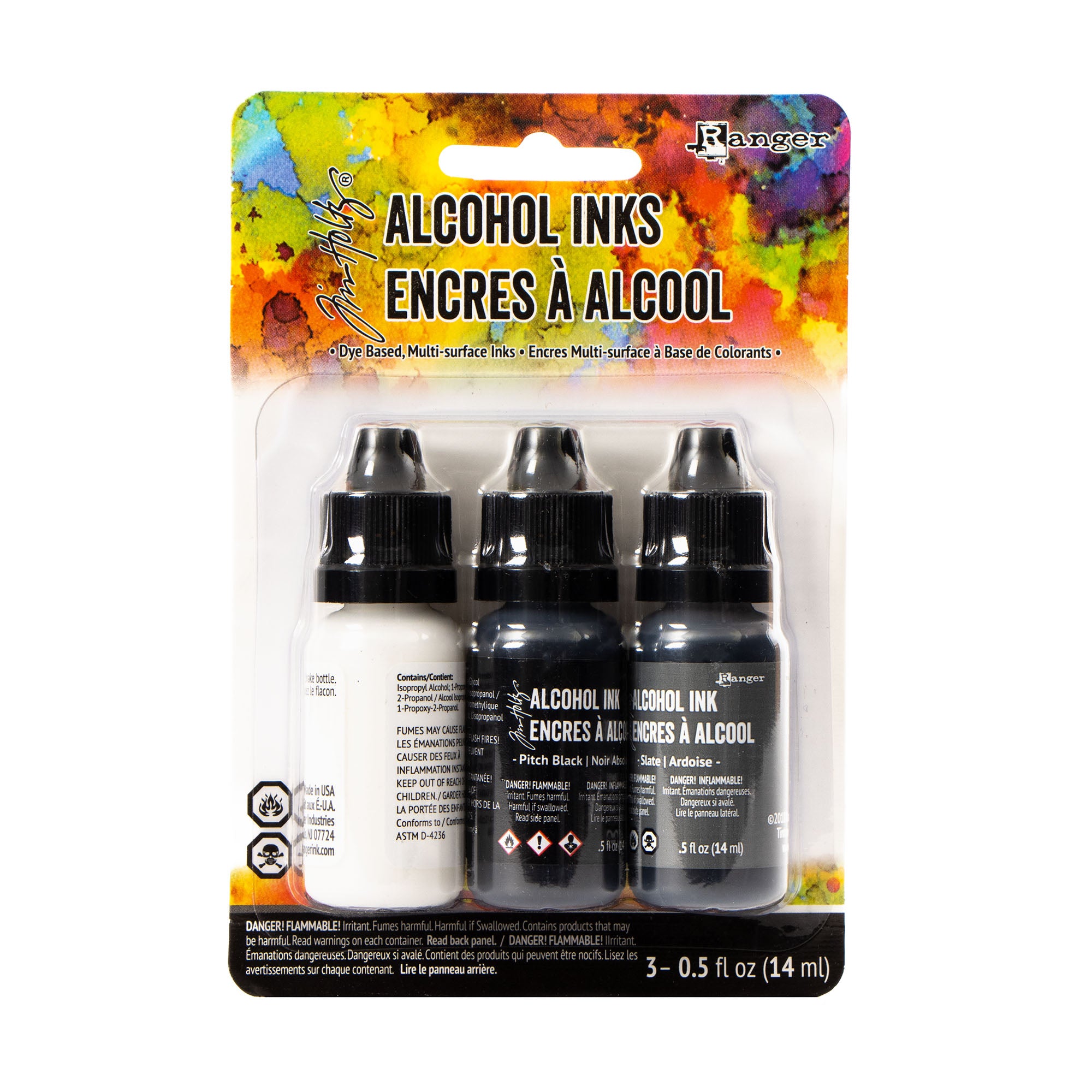3 Pack Alcohol Inks for Granite Painting - Vibrant Colors for DIY Art, Crafts & Home Decor Projects