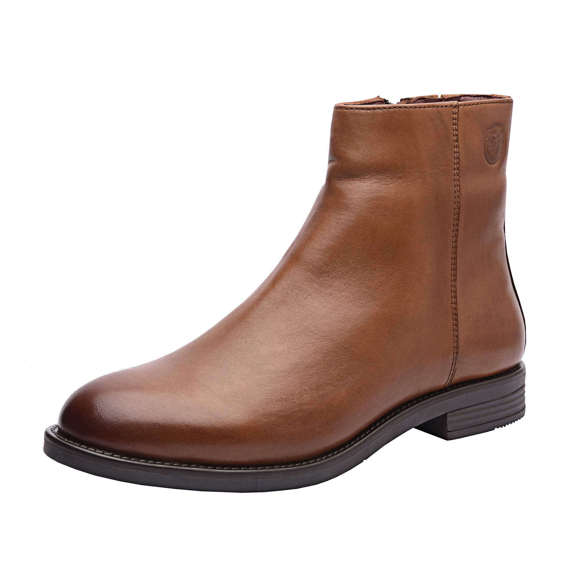 ALLONSI Women's Genuine Leather Chelsea Boots - Block Heel Ankle Booties with Zip Closure | Handmade TPR Sole for Everyday Comfort | Perfect for Office, Casual Outfits & Fall/Winter Fashion