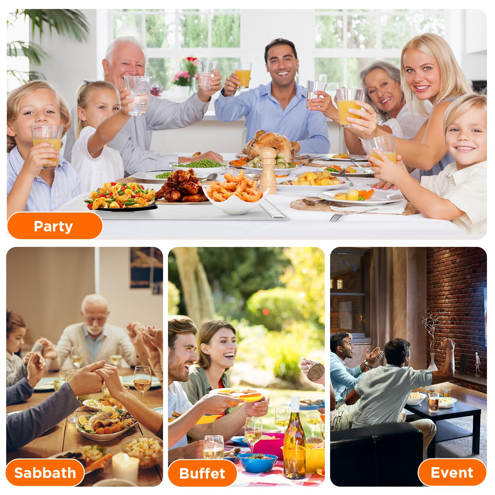 Electric Food Warming Mat - Portable Roll-Up Silicone Heating Tray with 3 Temperature Settings | Buffet Party, Sabbath, Family Gatherings & Daily Use | Keep Meals Warm for Home, Office & Outdoor Events