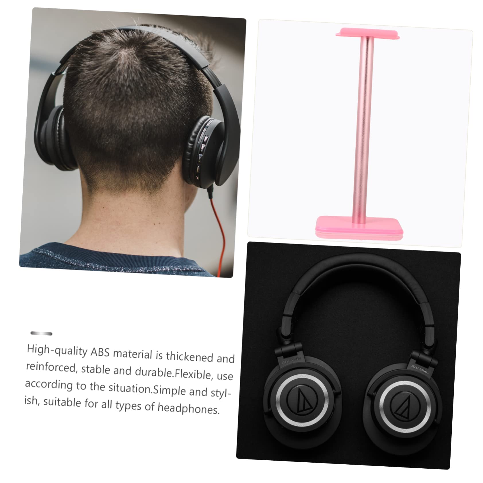Angoily 2-Pack Premium Gaming Headphone Stand - Heavy Duty Thickened Design Headset Holder with Non-Slip Base - Perfect for Gaming Setups, Office Desks & Streamer Stations
