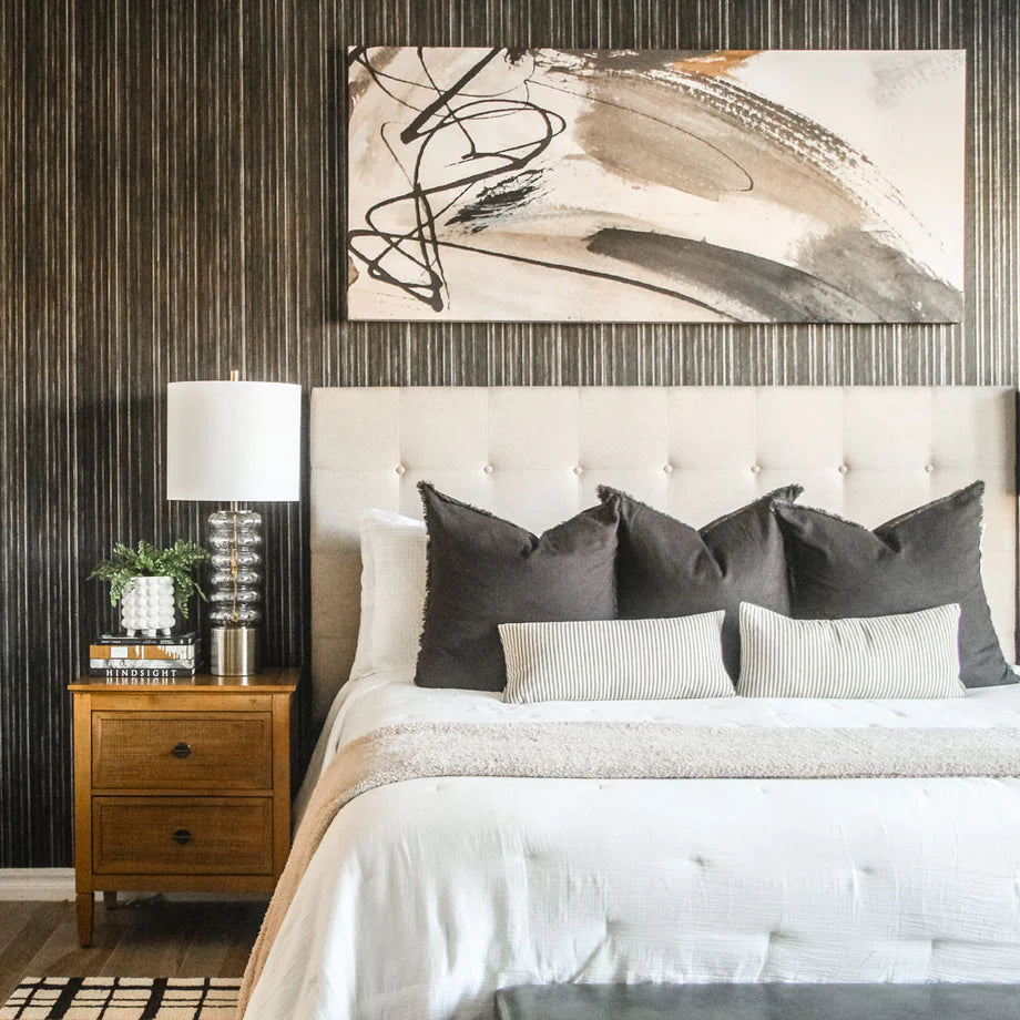 Self-Adhesive Faux Grasscloth Wallpaper - Peel and Stick Textured Wall Covering for Bedroom, Living Room & Home Decor