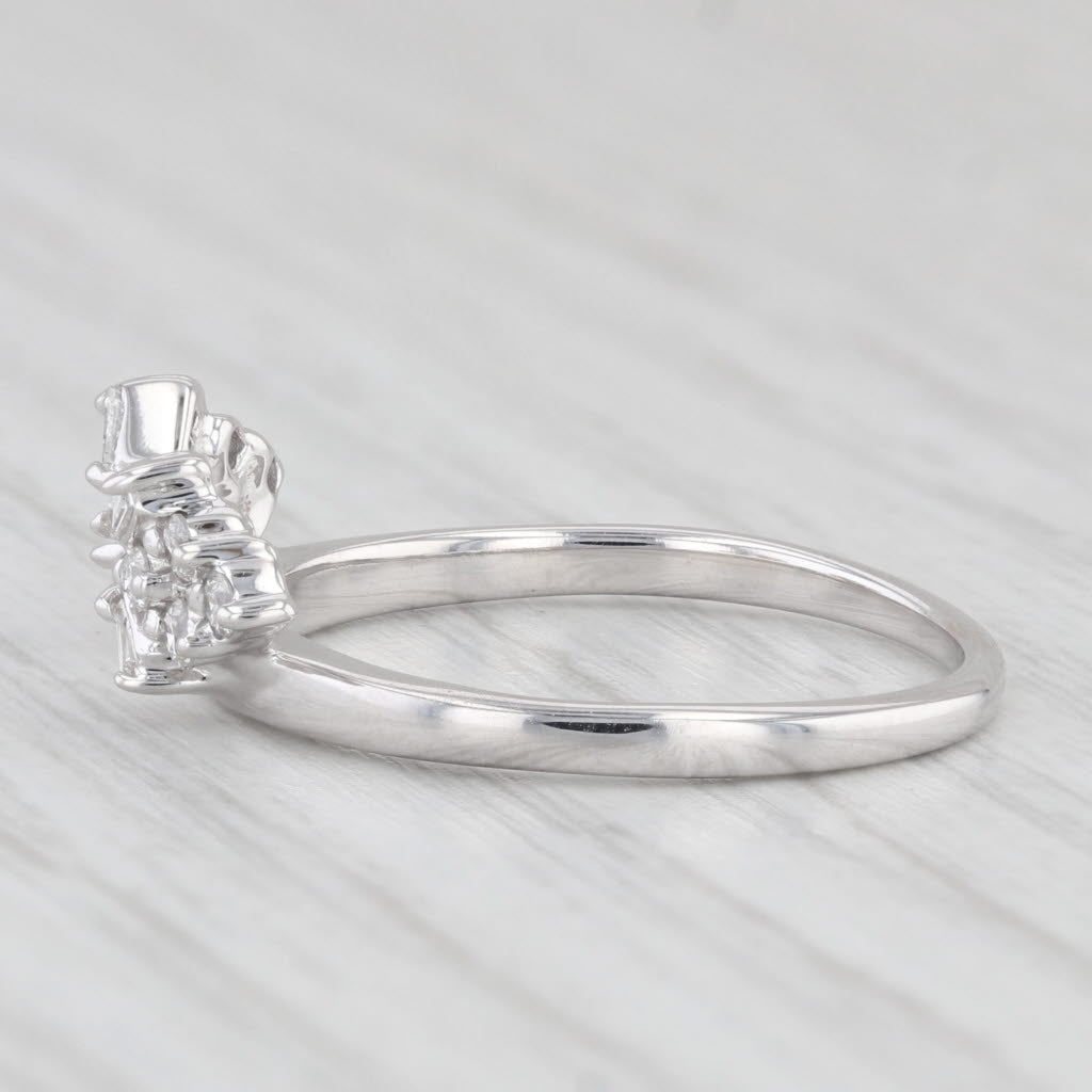 0.20ctw Diamond Ring Guard Enhancer - 14k White Gold Size 7 - Bridal Wedding Band Jacket - Perfect for Engagement, Anniversary & Special Occasions