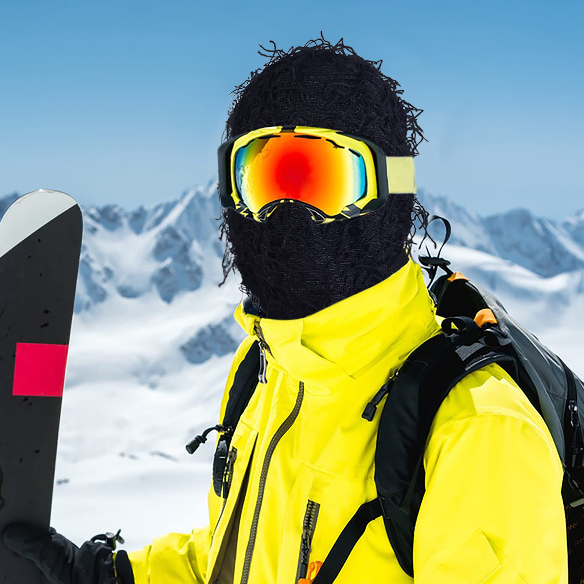 Distressed Knitted Balaclava Ski Mask for Men & Women - Windproof Full Face Cover for Cold Weather | Winter Sports, Snowboarding, Motorcycling & Outdoor Activities