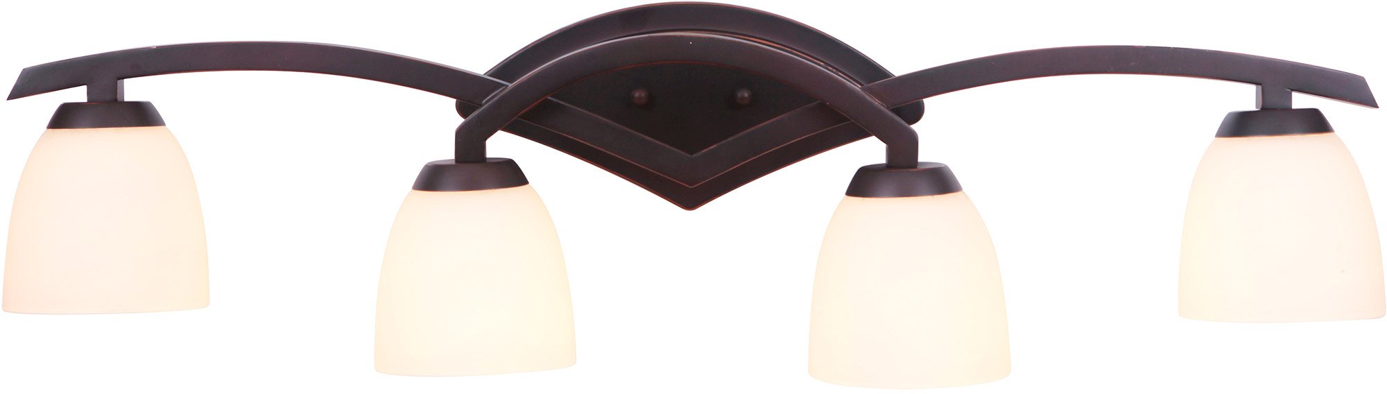 Craftmade 14035OBG4-WG 4-Light Bathroom Vanity Light Fixture - Modern Brushed Gold Finish for Bathroom, Powder Room & Dressing Area