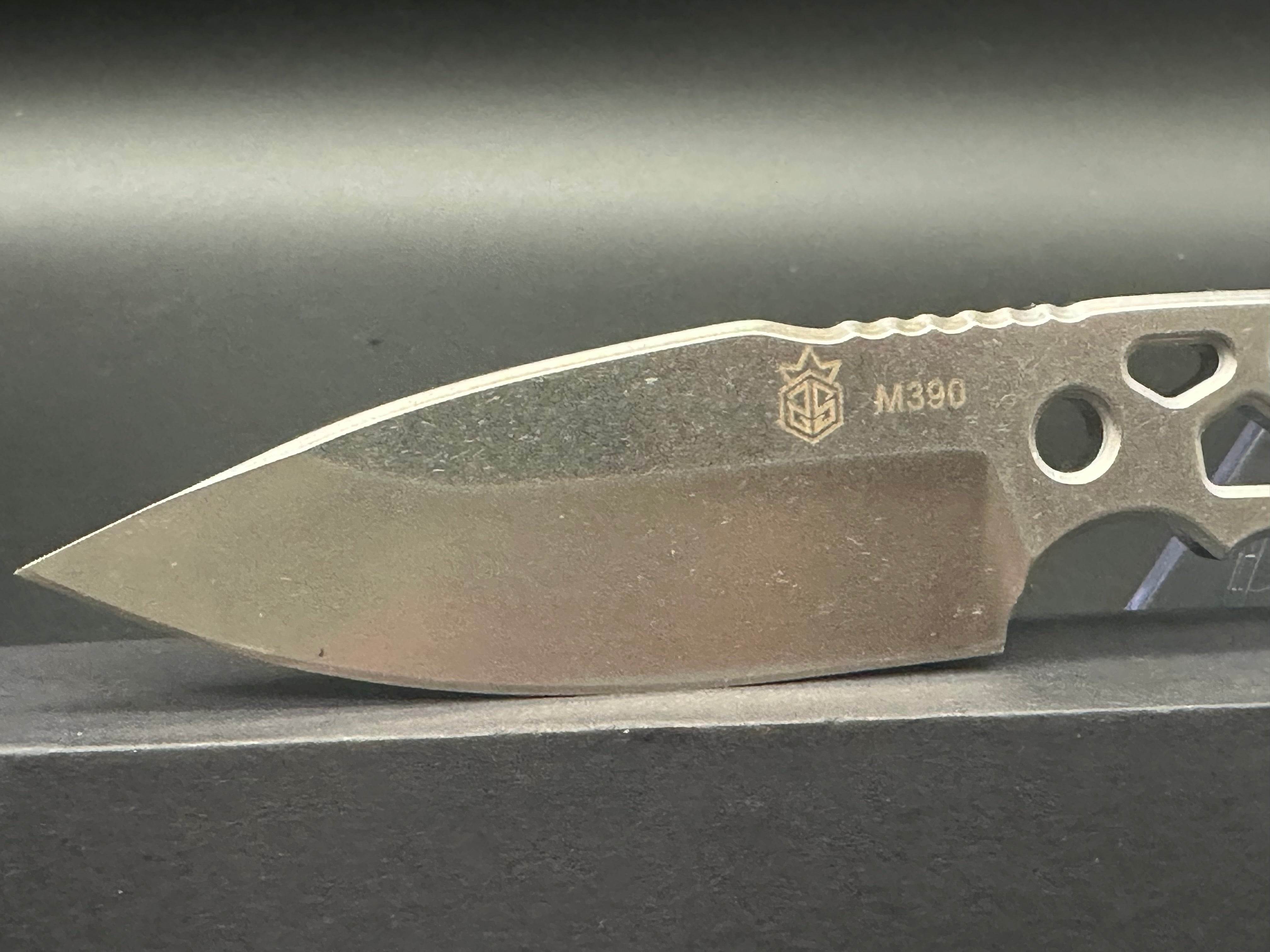 Sinners n Stone LRFT Fixed Blade Knife - M390 Steel, Stonewash Finish - Hunting, Camping, Survival, Outdoor EDC