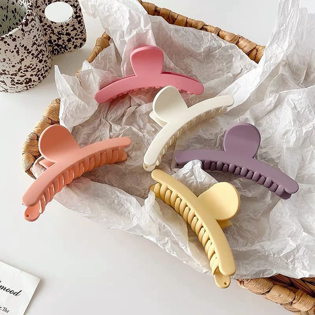 Licogel 9PCS Matte Hair Clips - Strong Hold Frosted Jaw Clamps, Fashion Hair Barrettes & Decorative Hair Accessories for Women (Portable for Travel, Work, School & Daily Styling)