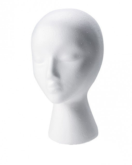 Styrofoam Mannequin Head for Wigs Display - Perfect for Hairstyling, Cosmetology Training & Salon Decor