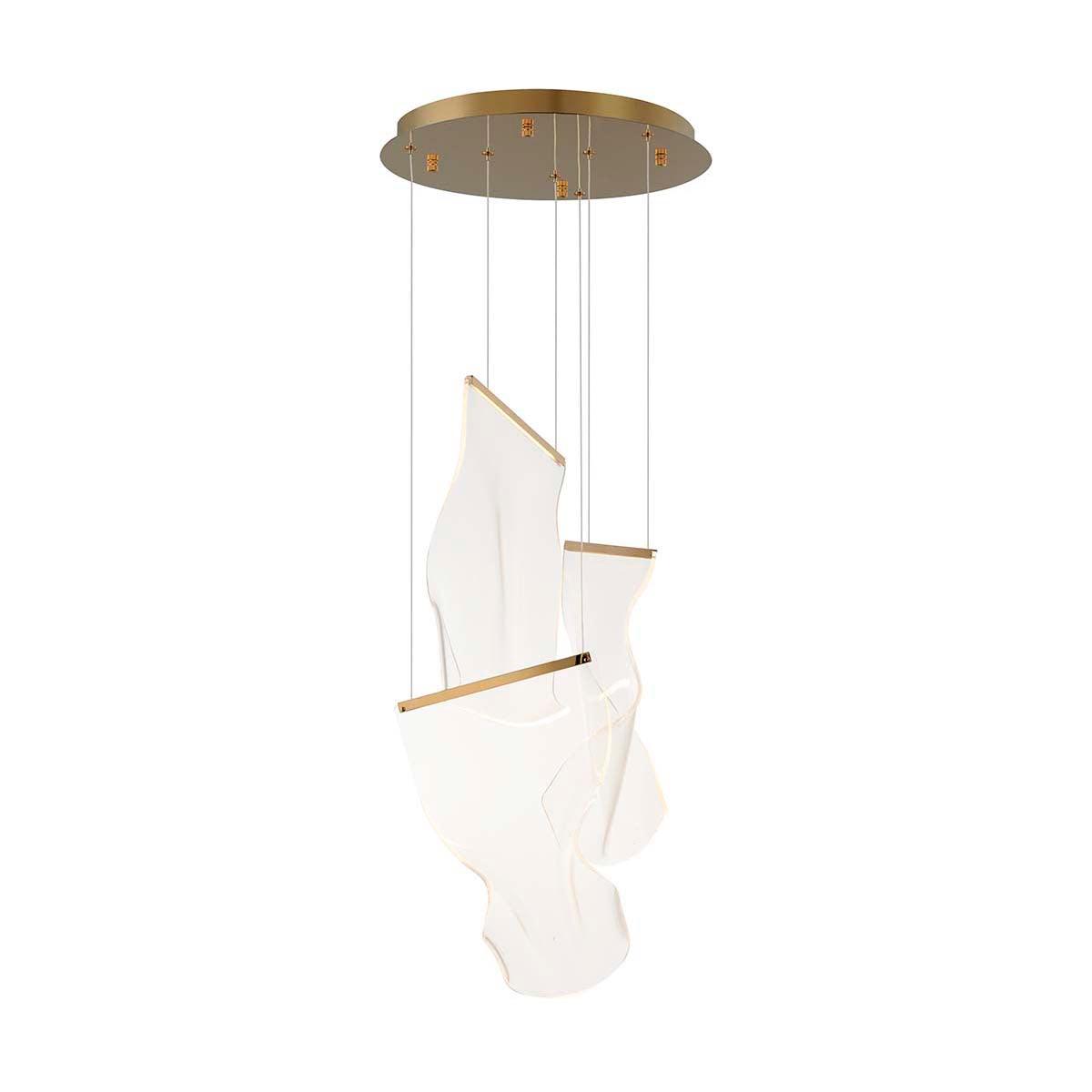 Modern Acrylic LED Chandelier - Energy Efficient Crystal Ceiling Light Fixture for Dining Room, Bedroom & Living Room Decor
