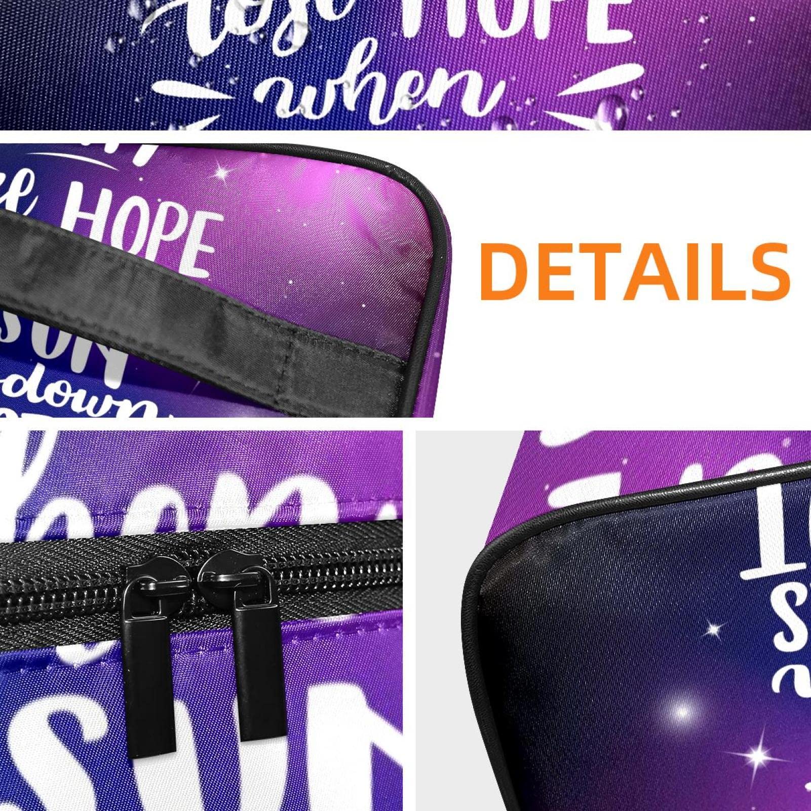 Starry Sky Galaxy Makeup Organizer Bag - Travel Cosmetic Case for Women & Girls, Portable Toiletry Bag with Inspirational Design | Perfect for Travel, Gym & Daily Organization
