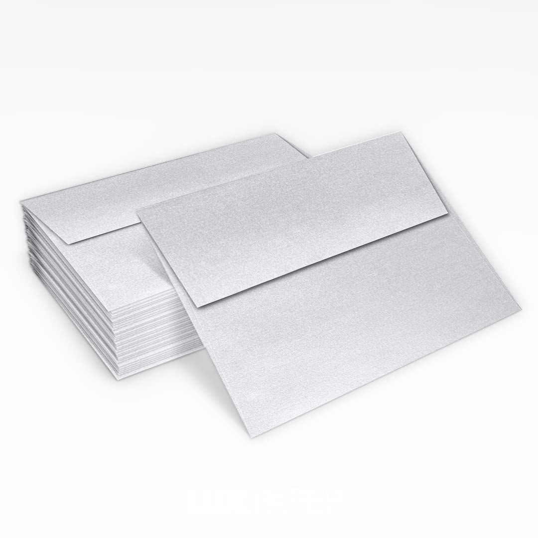 Premium A2 Silver Metallic Peel & Press Invitation Envelopes (4 3/8