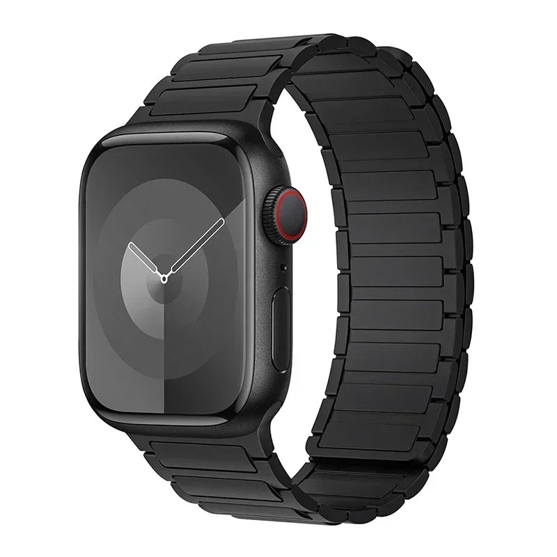 Silicone Magnetic Loop Band for Apple Watch - Black | Durable, Adjustable Strap for Workouts, Running & Everyday Wear