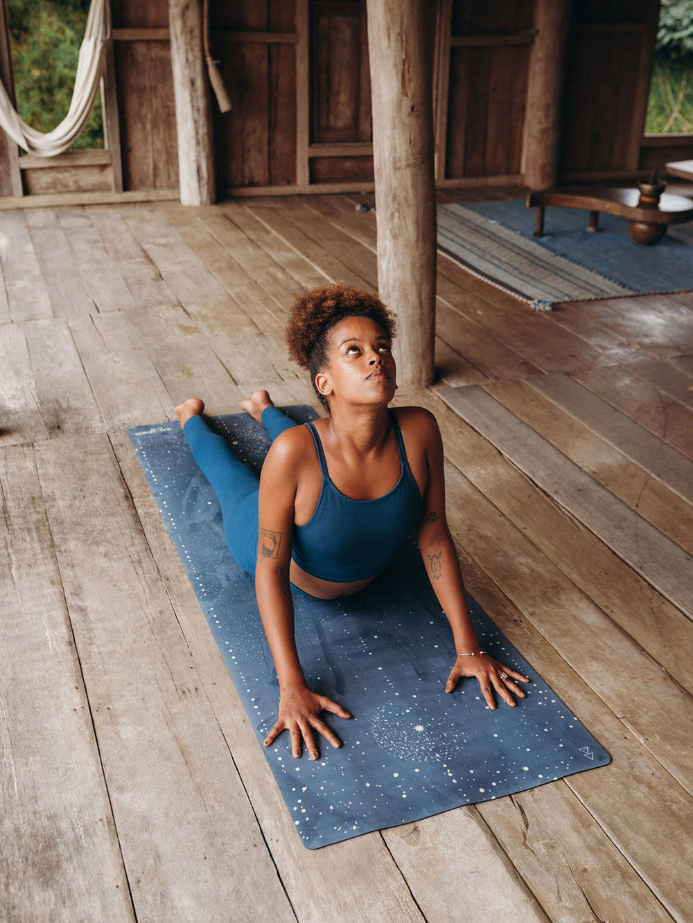 Yoga Design Lab Studio Mat 3.5mm - Non-Slip Eco-Friendly Yoga Mat for Home & Studio Practice - Celestial Print - Perfect for Hot Yoga, Pilates & Meditation