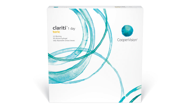 Clariti 1 Day Toric Contact Lenses (90 Pack) - Monthly Supply for Astigmatism | Comfortable & Breathable Daily Disposable Lenses for Active Lifestyle, Sports & All-Day Wear