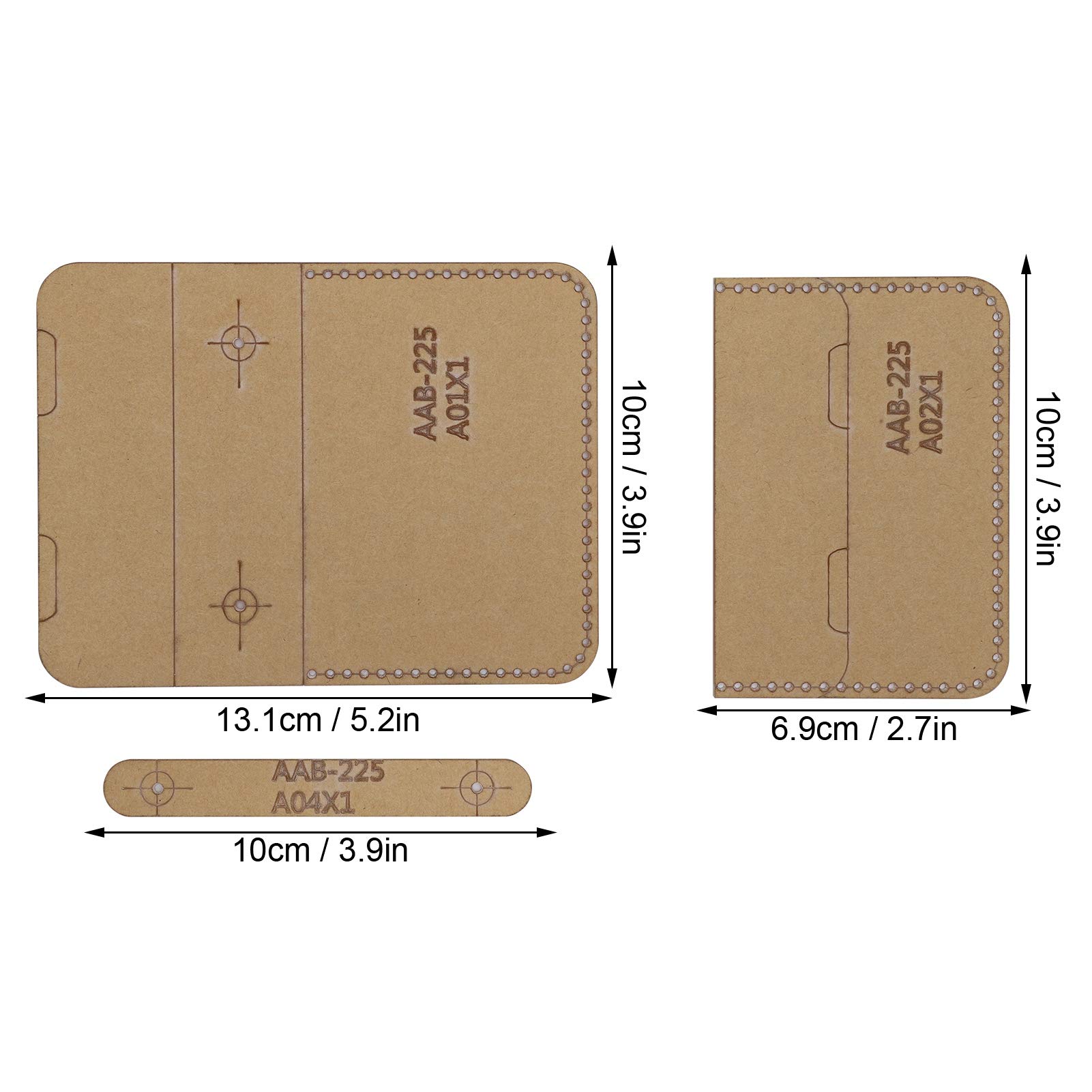 4Pcs Acrylic Template Set for DIY Leather Craft - Wallet & Purse Stencil Patterns, Acrylic Cutting Tool for Handmade Leather Wallets, Bags & Accessories - Perfect for DIY Projects, Gifts & Crafting Enthusiasts