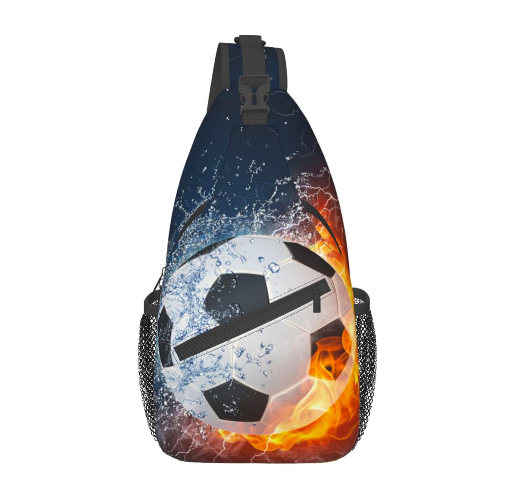 VOOHDDY Soccer Ball Crossbody Sling Bag - Waterproof Sports Shoulder Bag for Men & Women - Perfect for Travel, Hiking, Gym & Casual Daily Use