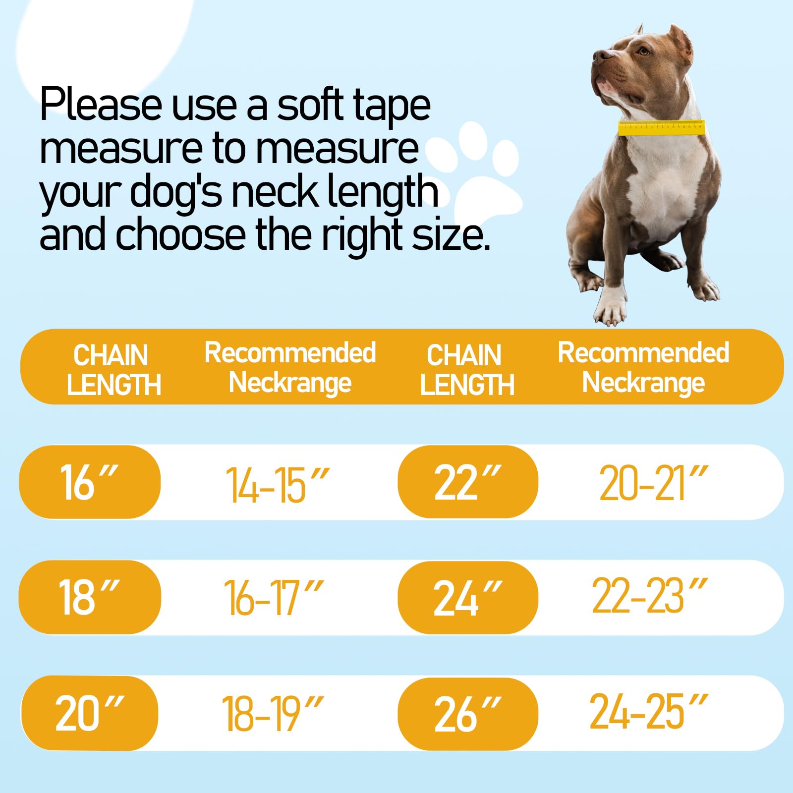 BAOBOTE 18K Silver Heavy Duty Cuban Link Dog Collar - 16MM Secure Snap Buckle Chew Proof Metal Chain for Medium & Large Dogs (20