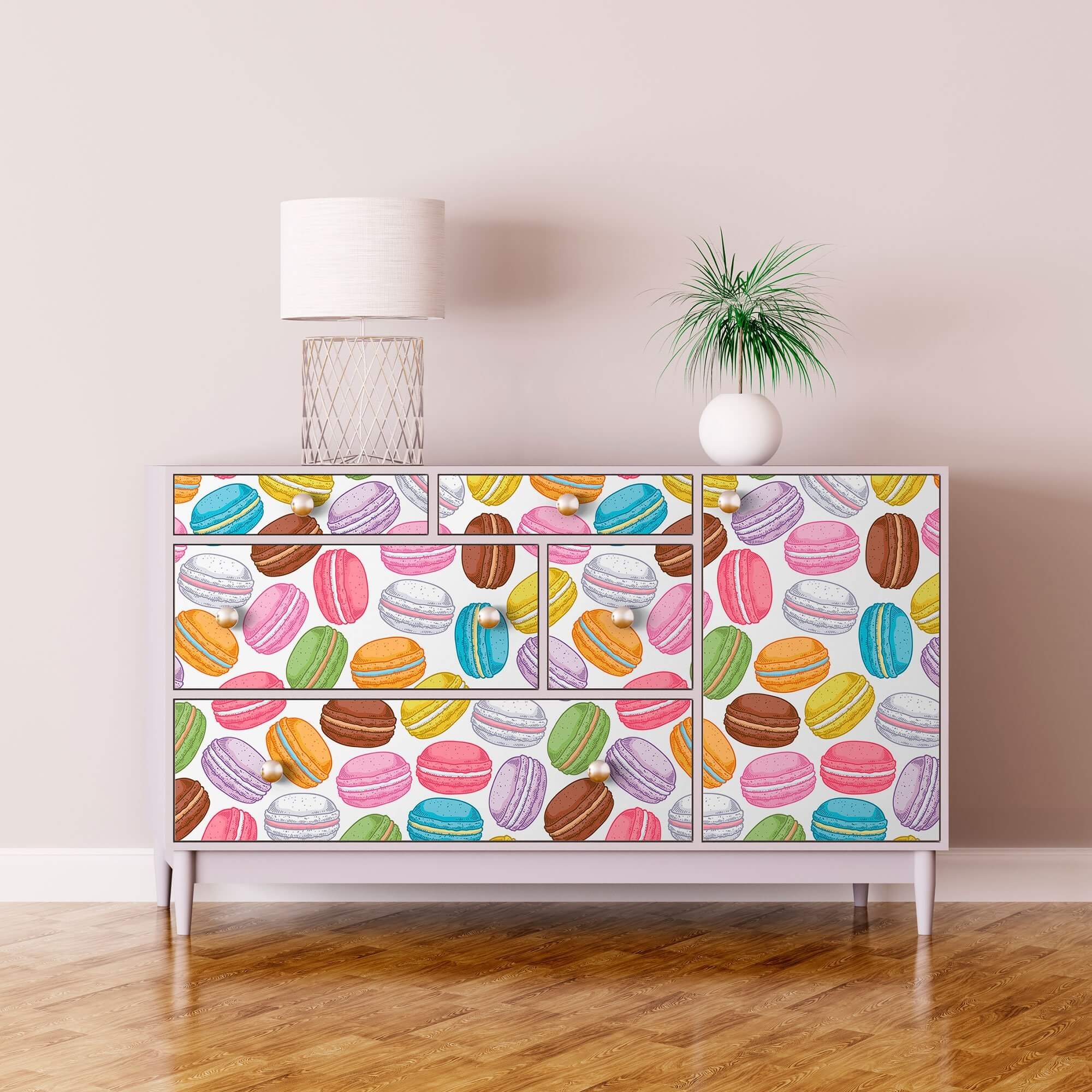 White and Brown Food Pattern Peel and Stick Removable Wallpaper - Self-Adhesive Decorative Wall Covering for Kitchen, Dorm Room, and Teen Bedroom Decor