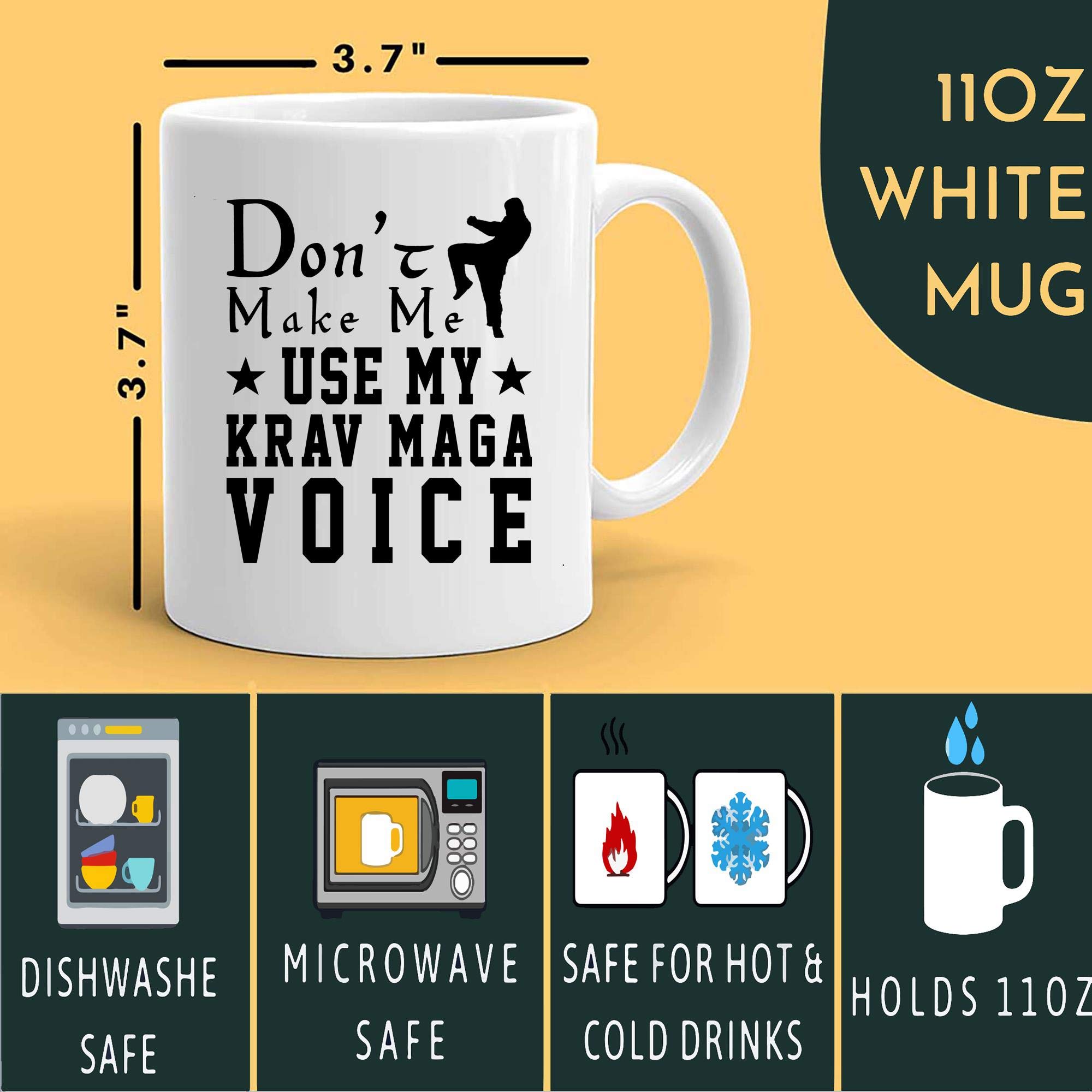 Krav Maga Coffee Mug - Funny Martial Arts Gift for Self Defense Enthusiasts - Perfect for Gym, Office & Home Use