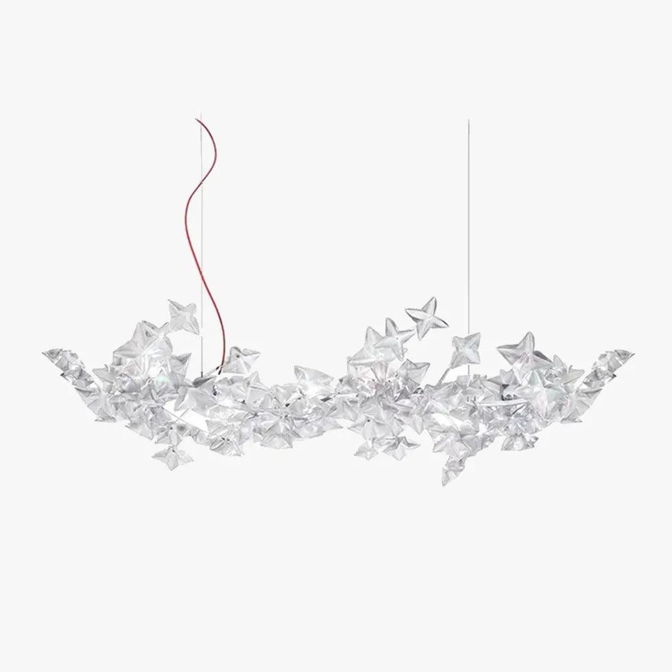 Crystal Clear Star Pendant Light for Living Room - Modern Ceiling Decor for Bedroom, Dining Room & Home Interior