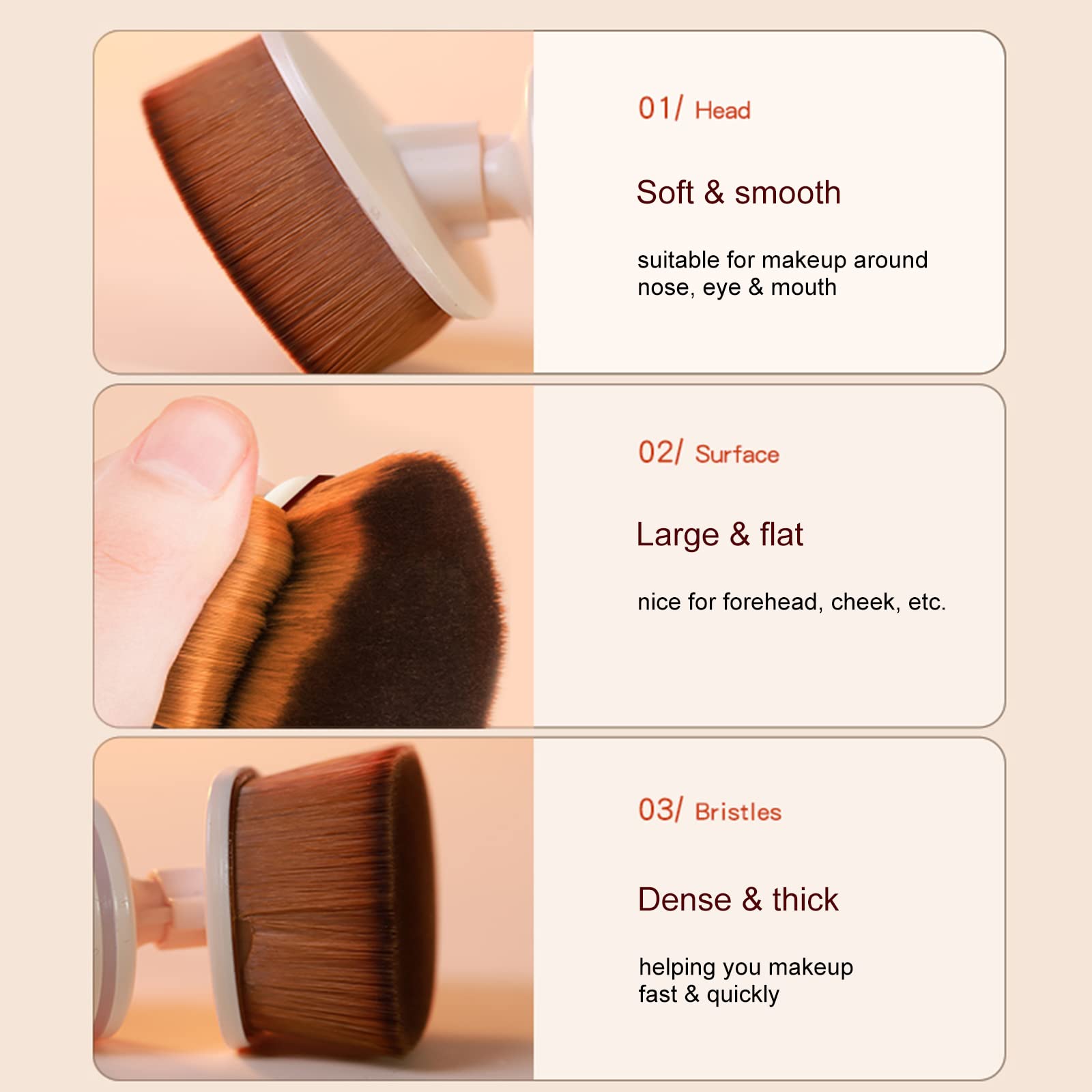 EXCLUZO Electric Makeup Brush - Professional Foundation Powder Applicator with Multi-Functional Design | Perfect for Flawless Makeup Application at Home or On-The-Go