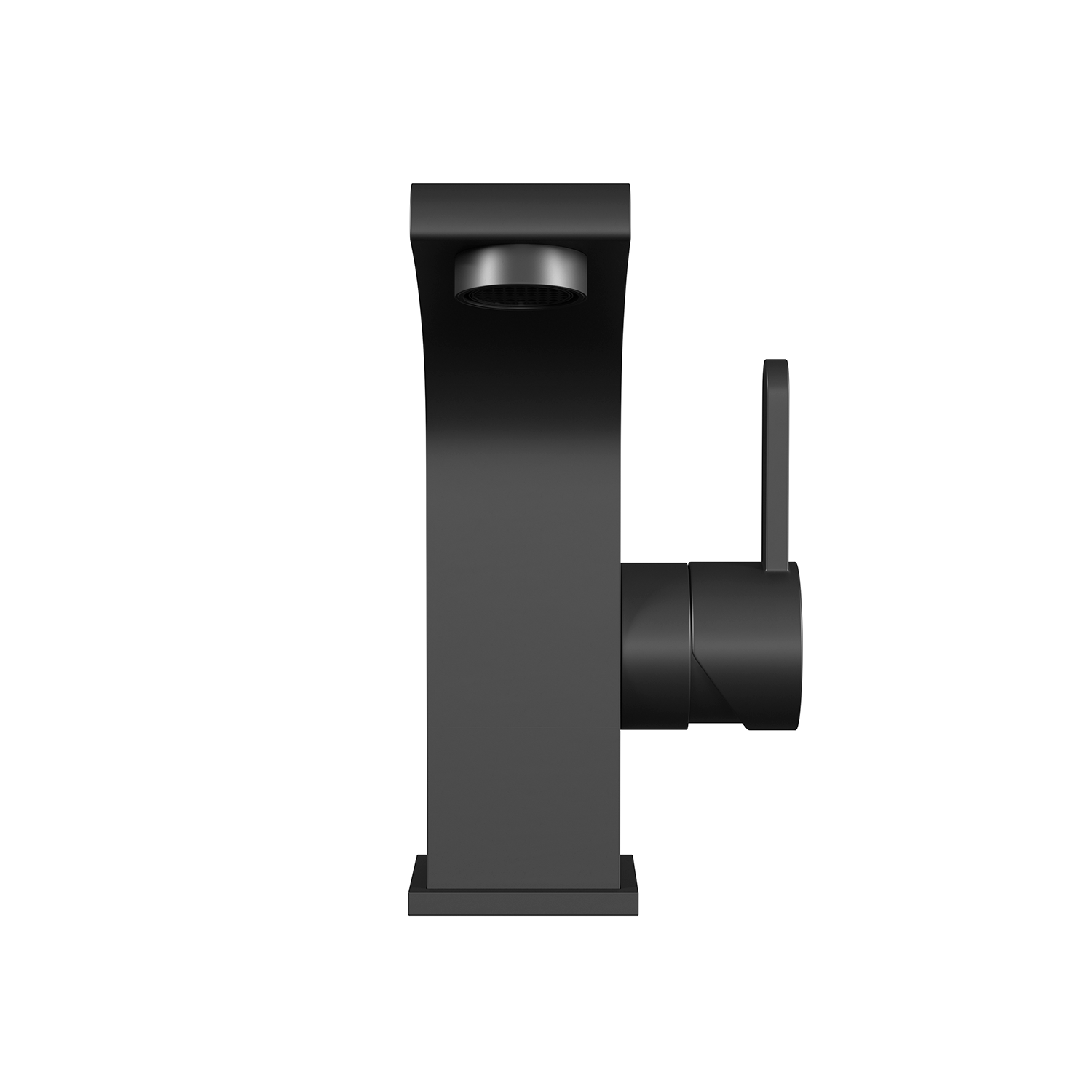 DAX Single Handle Bathroom Faucet - Brass Construction with Matte Black Finish - 3 15/16 x 5 15/16 Inches (DAX 8260 BL) - Perfect for Modern Bathroom Vanities and Powder Rooms