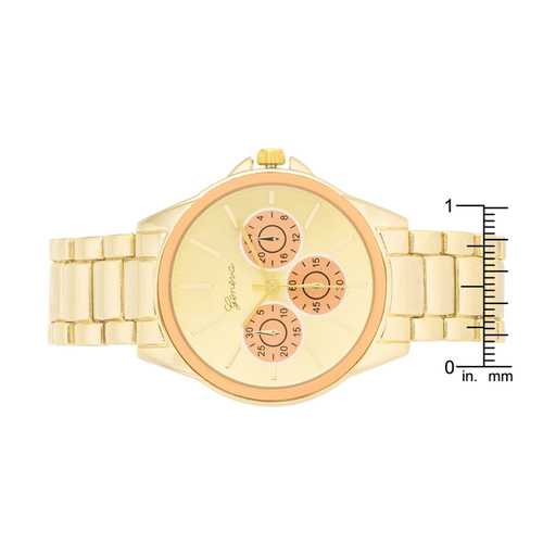 Chrono Gold Stainless Steel Men's Watch - Luxury Waterproof Chronograph for Business, Casual & Formal Wear