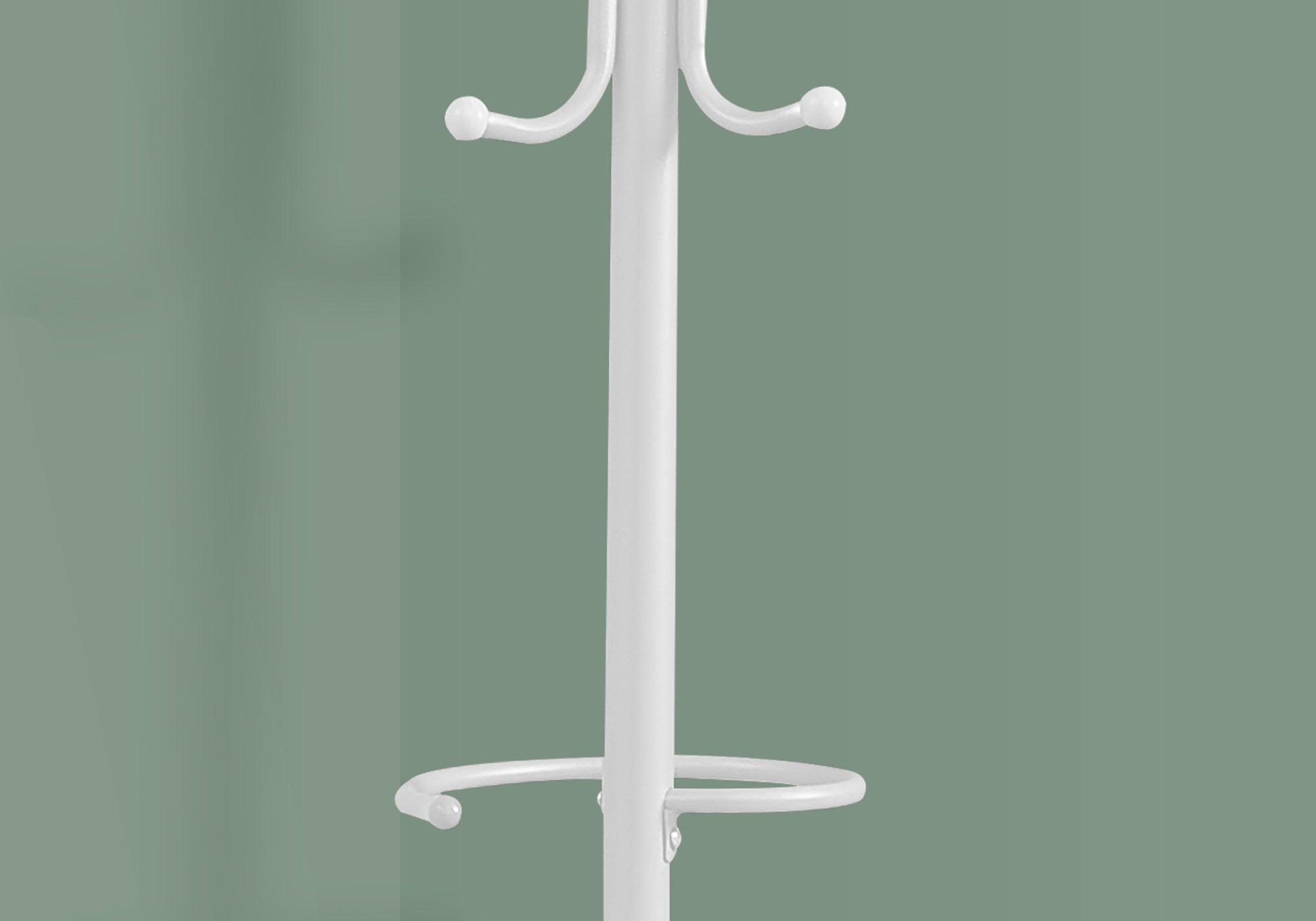 68 Inch White Metal Coat Rack - Space Saving Entryway Organizer for Hats, Jackets & Bags - Perfect for Hallway, Bedroom or Office